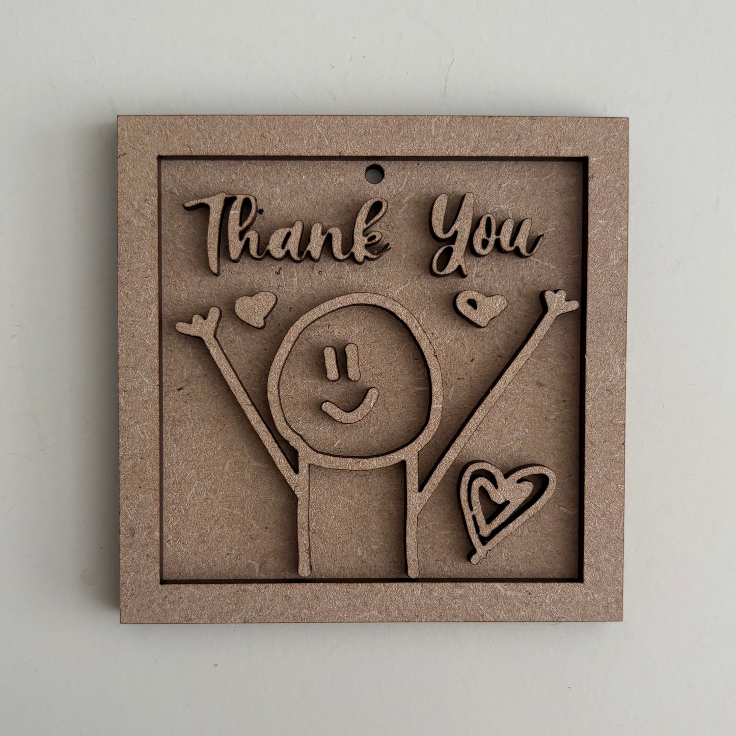 9cm Thank You Stick Figure Mini Frame