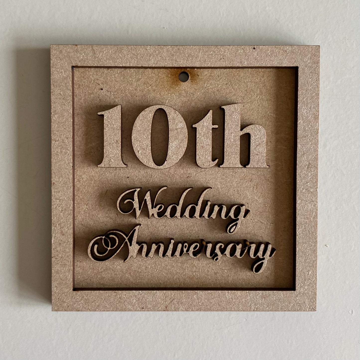 10th Wedding Anniversary Mini Frame