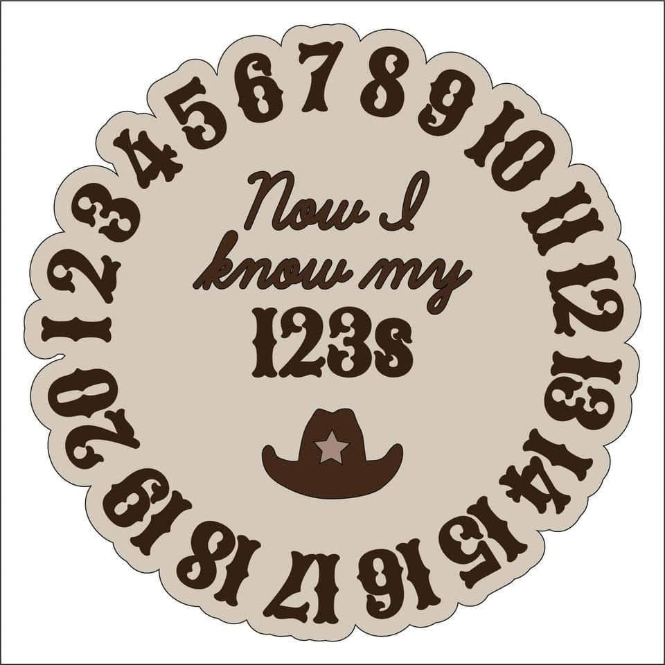 20cm Numbers Wild West Sign