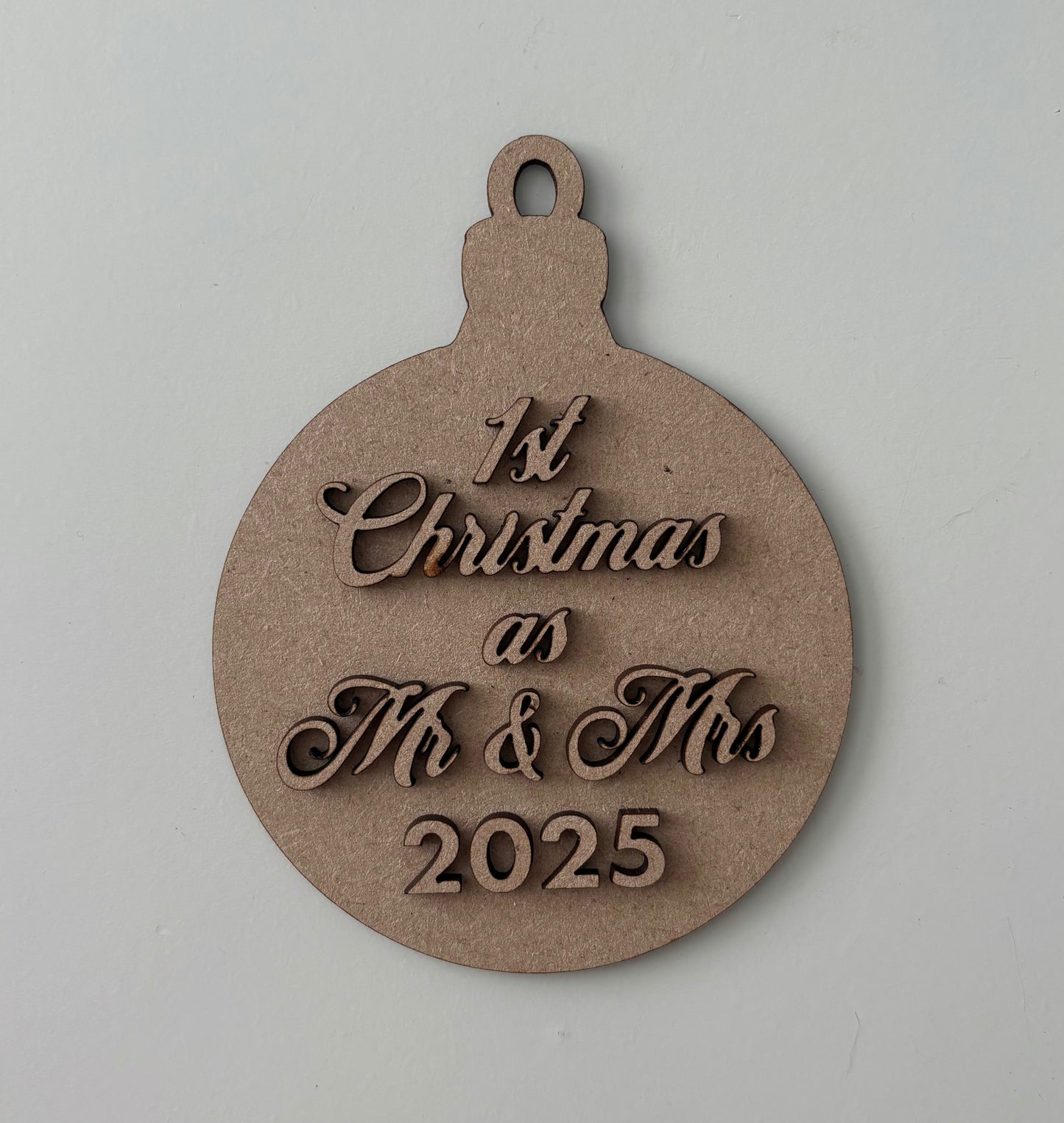 13cm 1st Christmas As Mr & Mrs Bauble