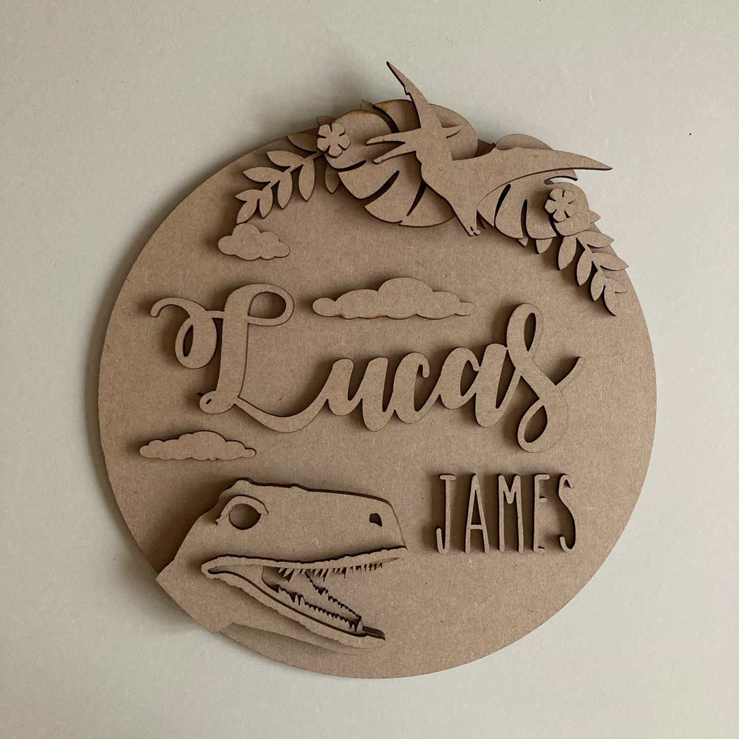 25cm Dinosaur Personalised Sign