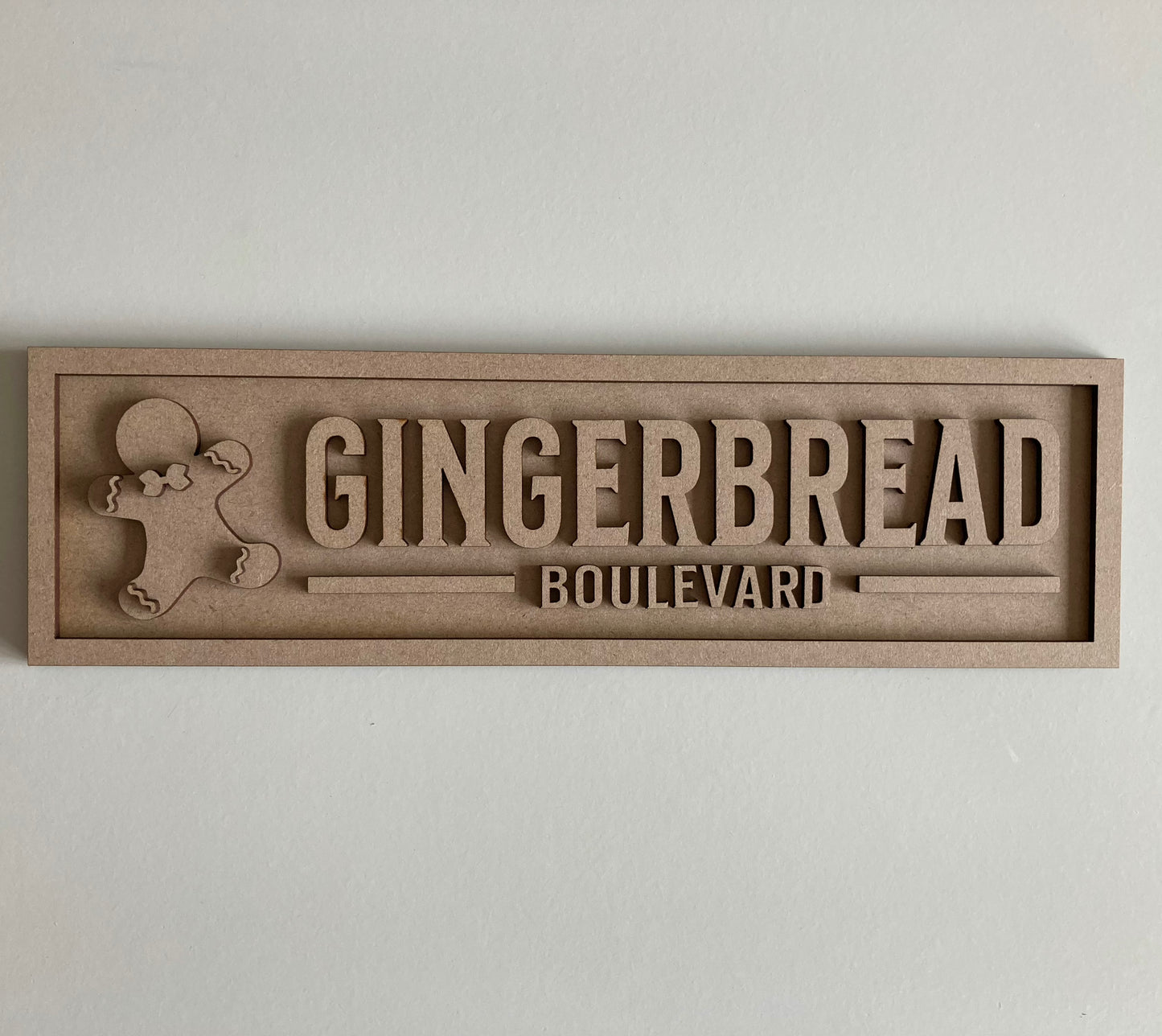 30cm Gingerbread Boulevard Sign