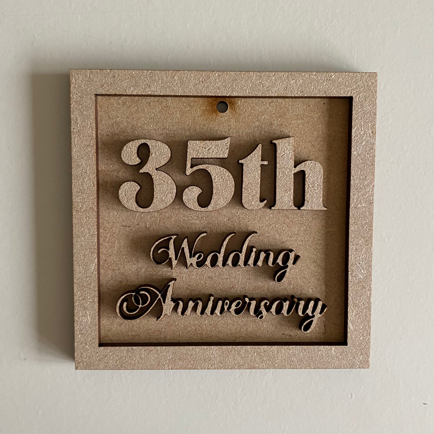 35th Wedding Anniversary Mini Frame