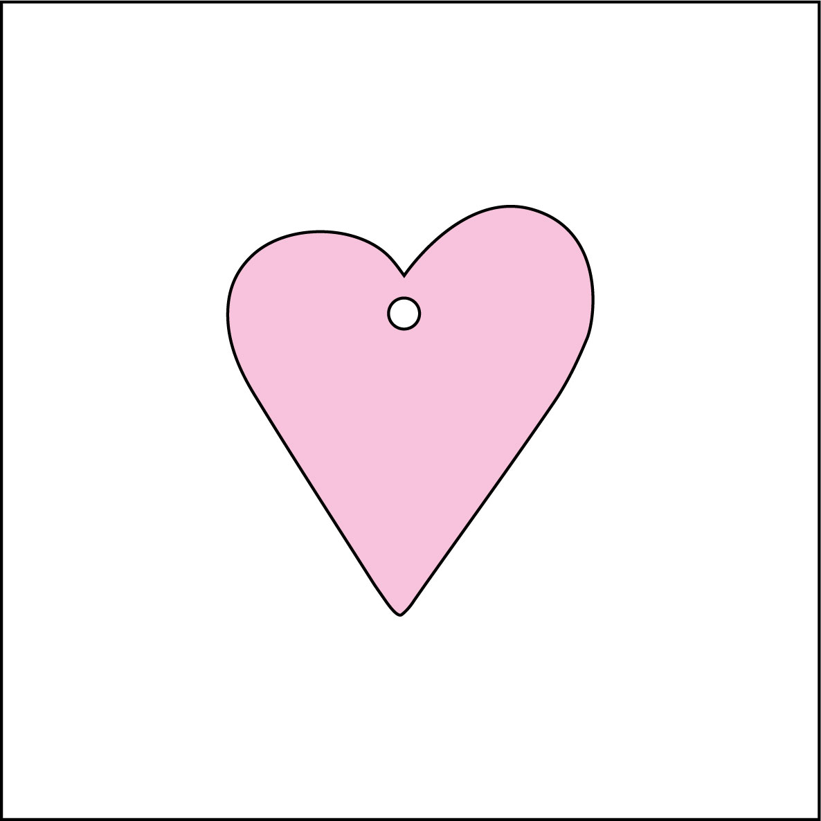 5cm Primitive Heart Shape