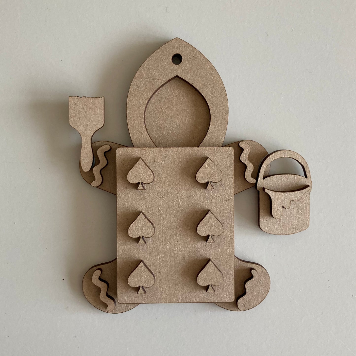 10cm 6 Of Spades Card Gingerbread Character
