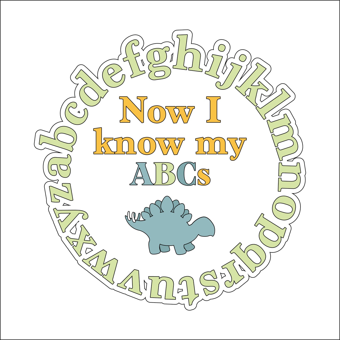 20cm Alphabet Dinosaur Sign