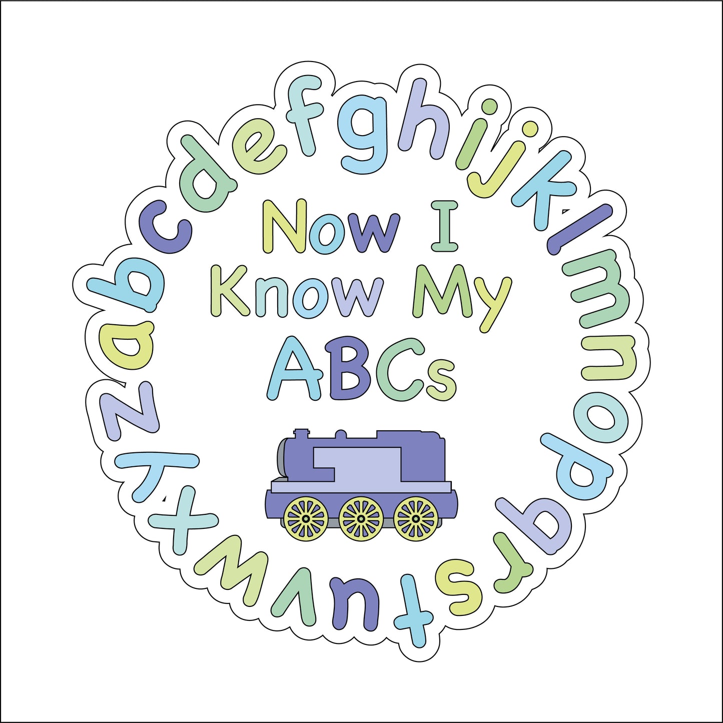 20cm Alphabet Train Sign