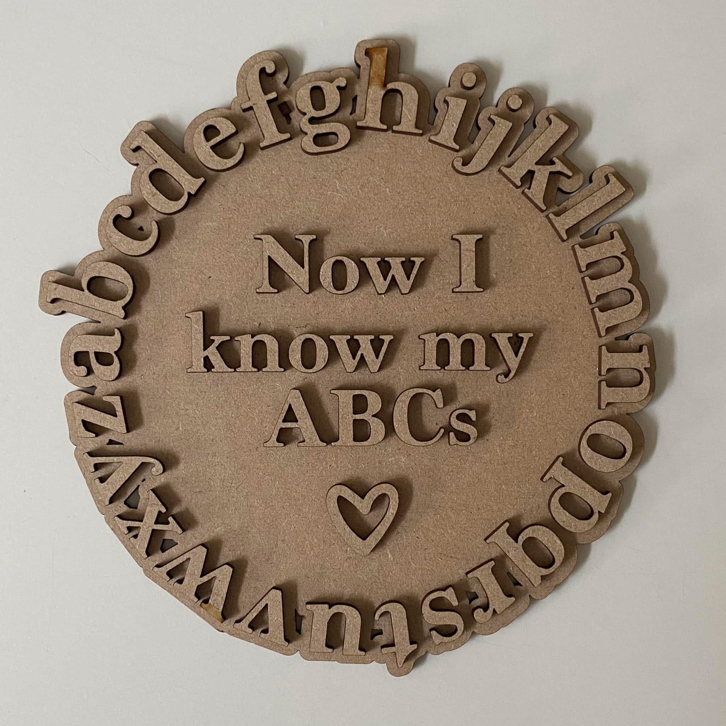 20cm Alphabet Primitive Heart Sign