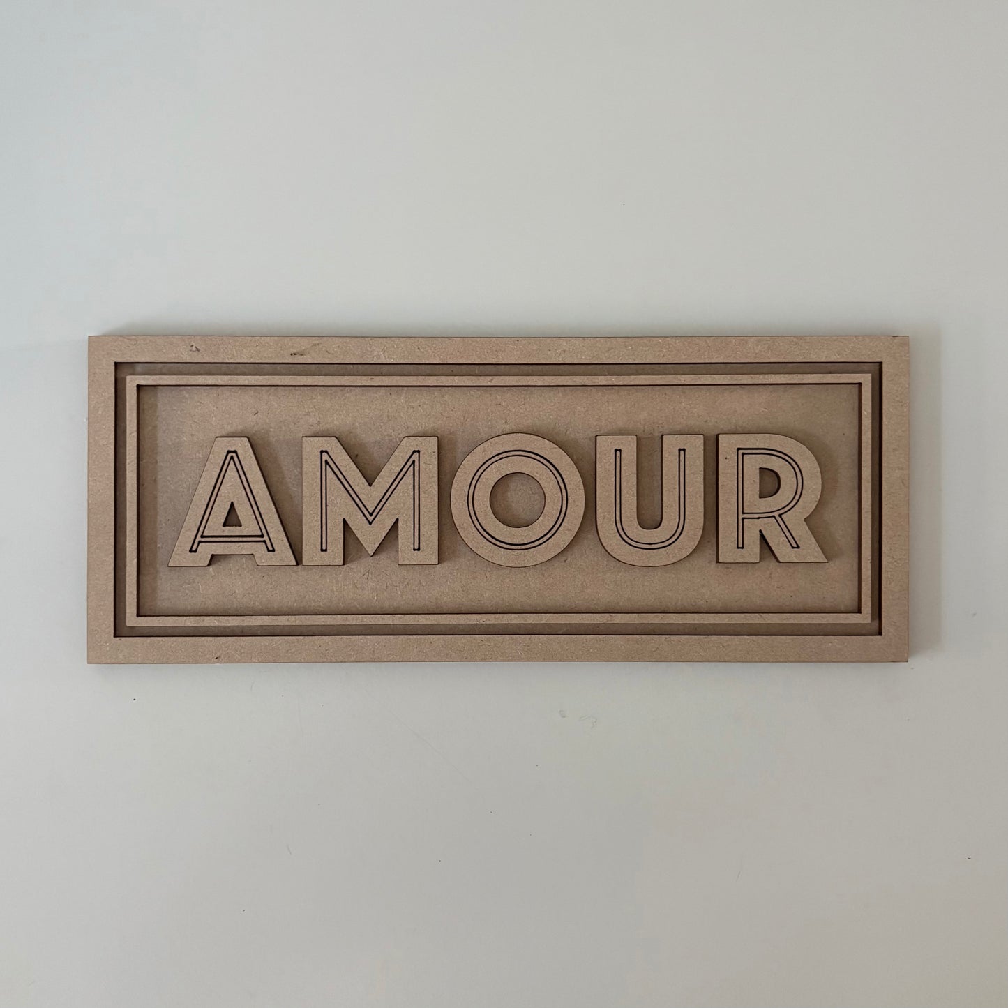 30cm Amour Rectangle Sign