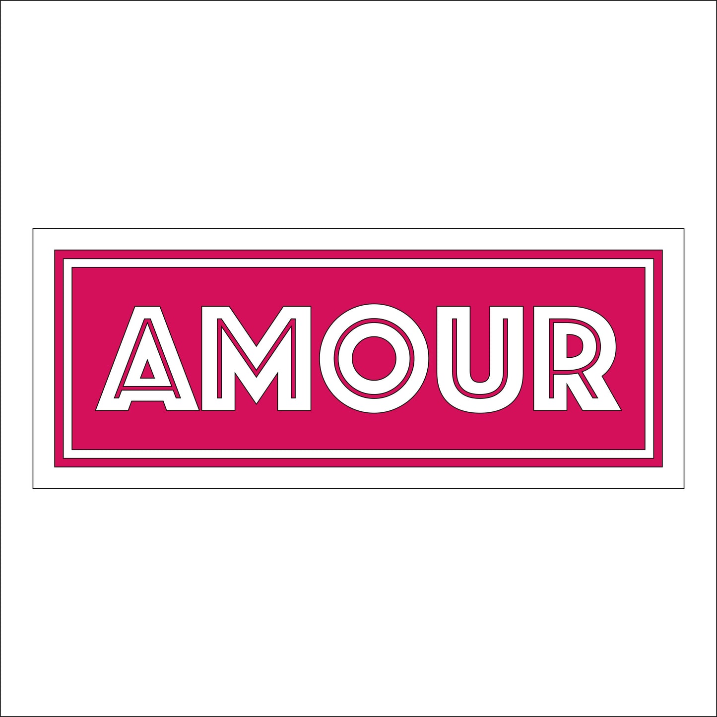 30cm Amour Rectangle Sign