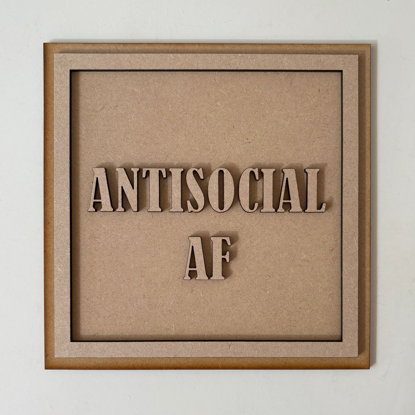 19cm Antisocial AF Sign