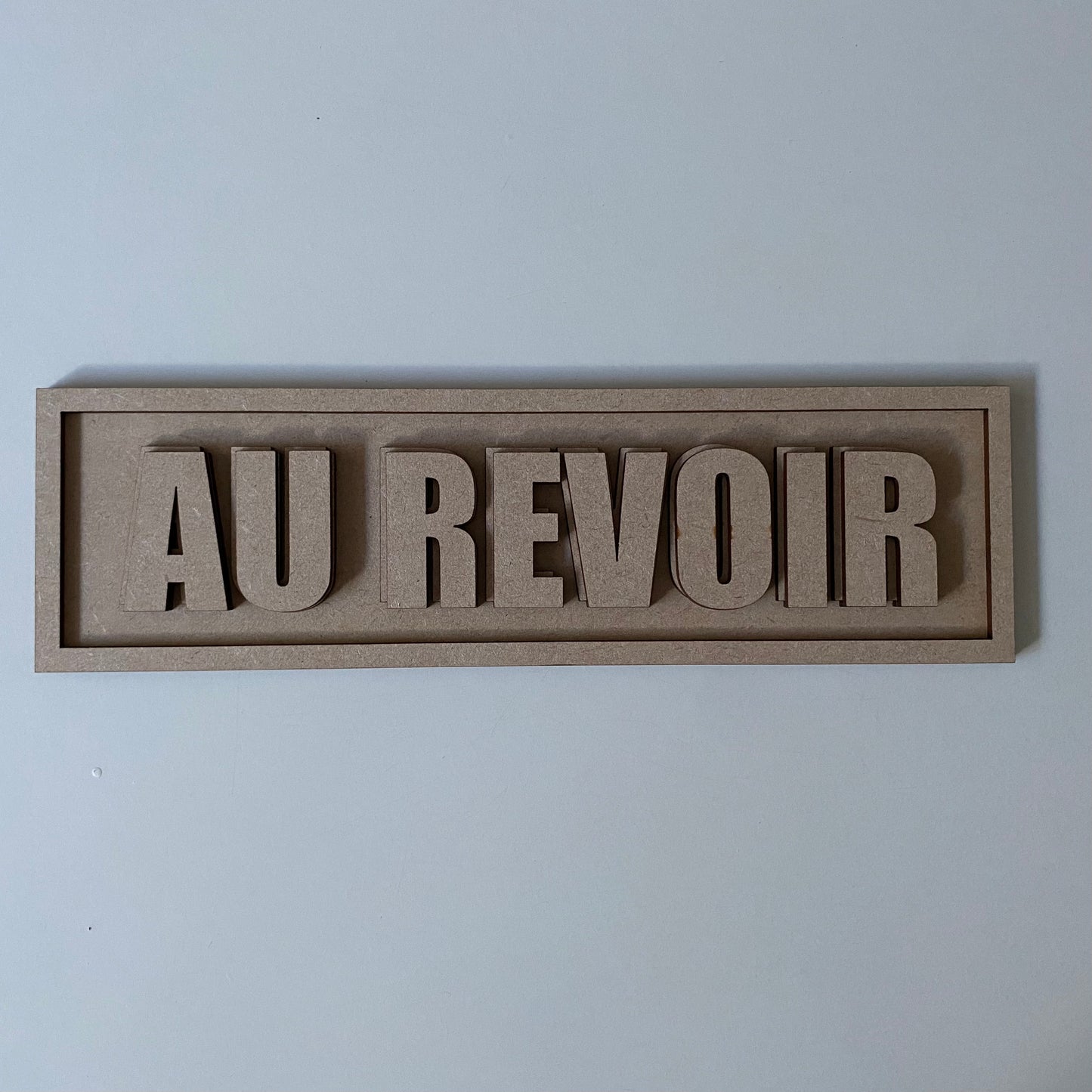 30cm Au Revoir Sign