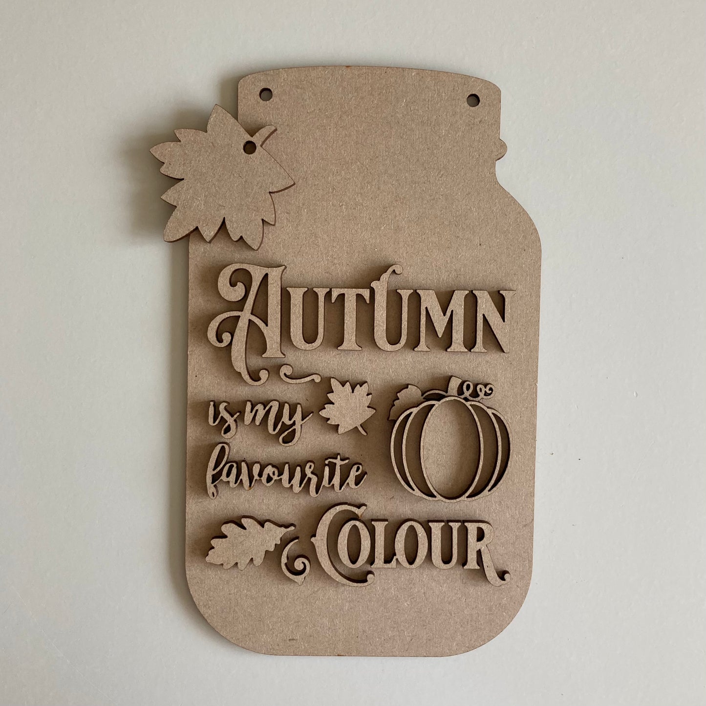 20cm Autumn Is My Favourite Colour Mason Jar