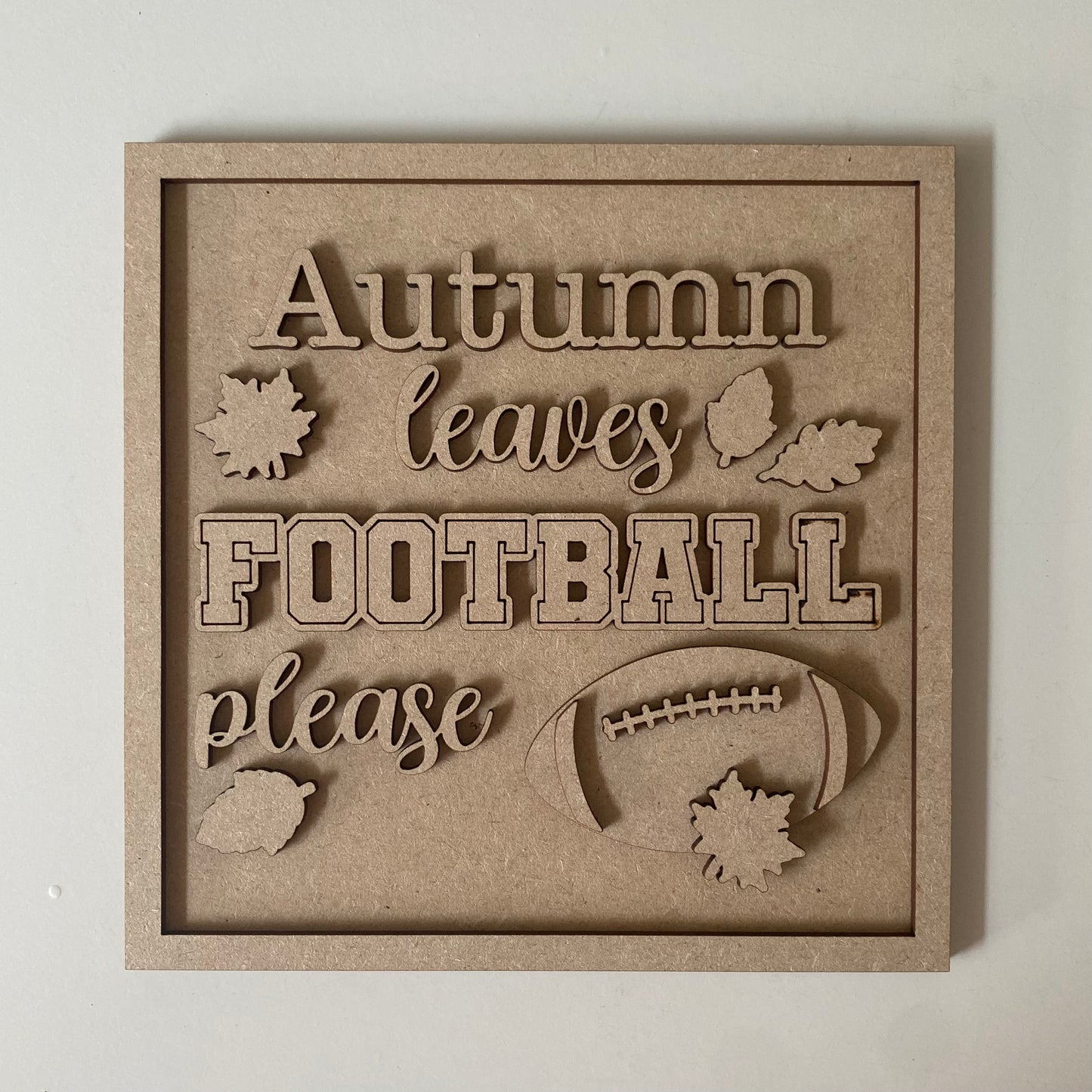 19cm Autumn Leaves Football Please Sign