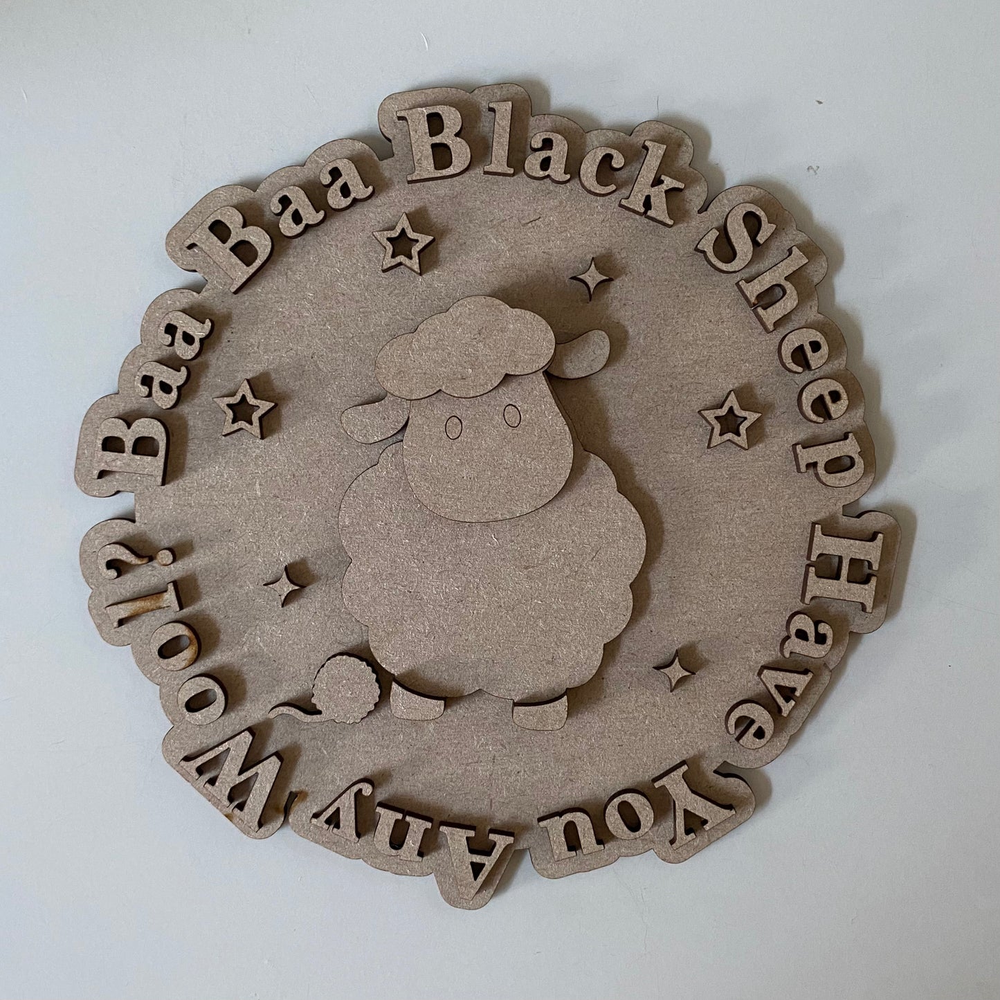 20cm Baa Baa Black Sheep Sign