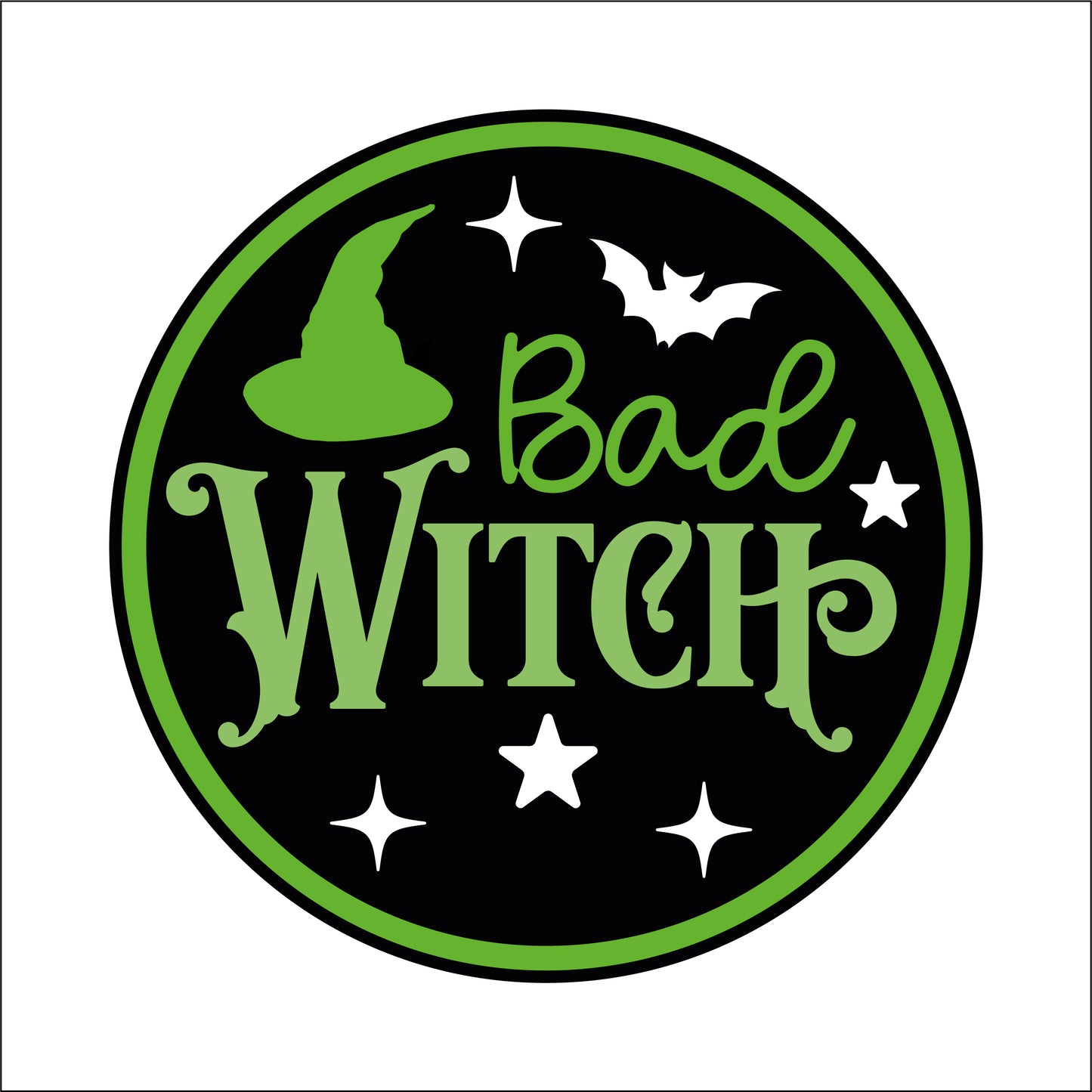 20cm Bad Witch Sign