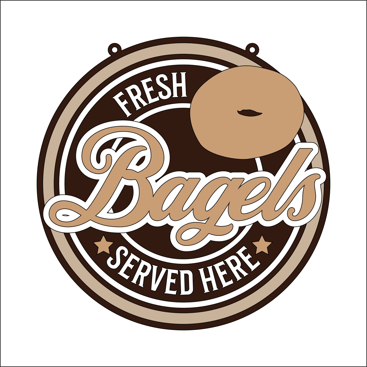 20cm Bagels Sign