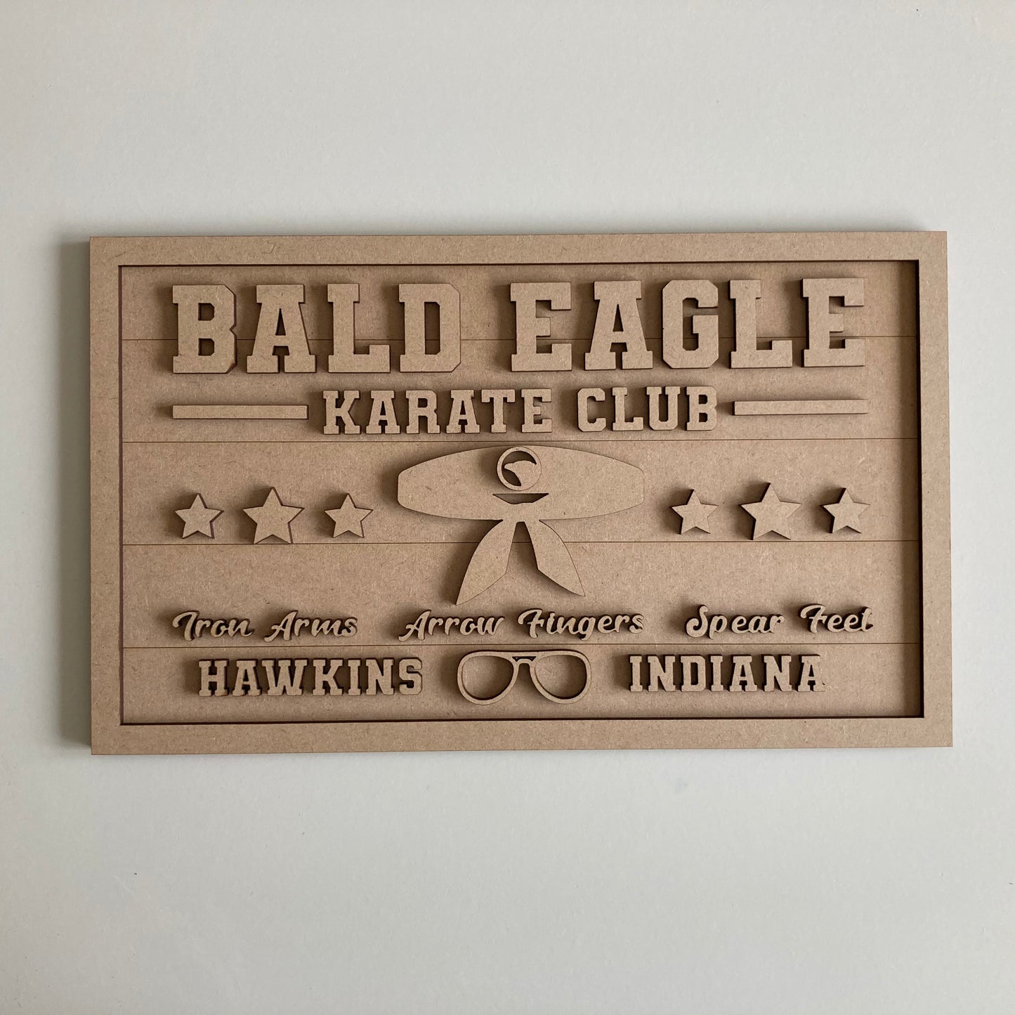 30cm Bald Eagle Karate Club Sign