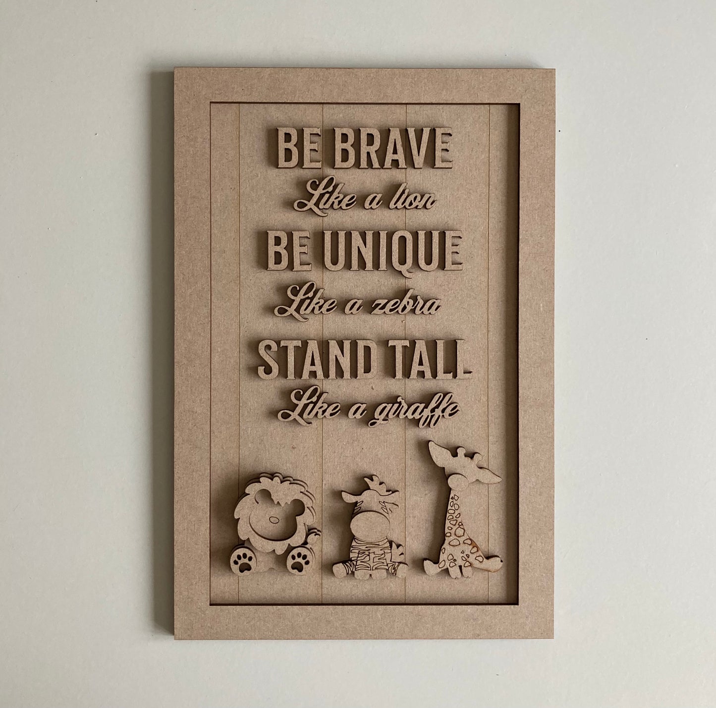 30cm Be Brave Like A Lion Sign