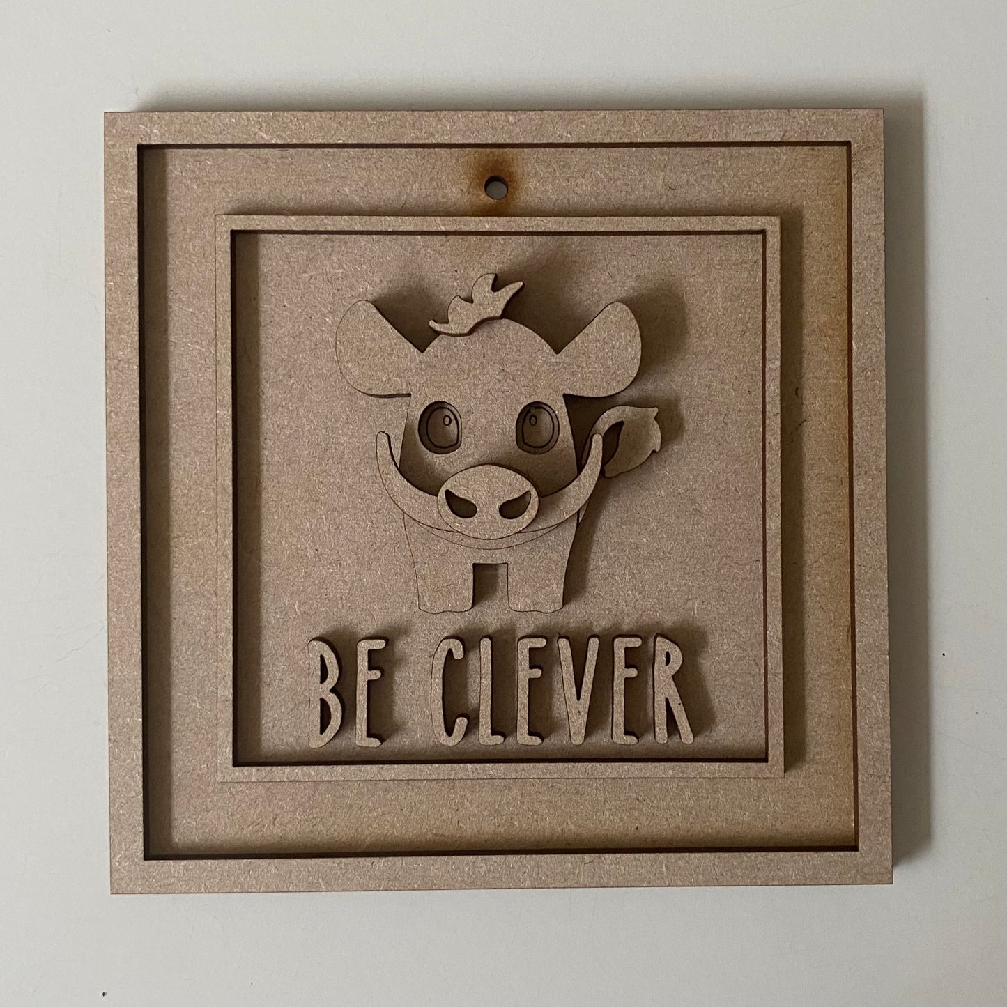 15cm Be Clever Boar Sign