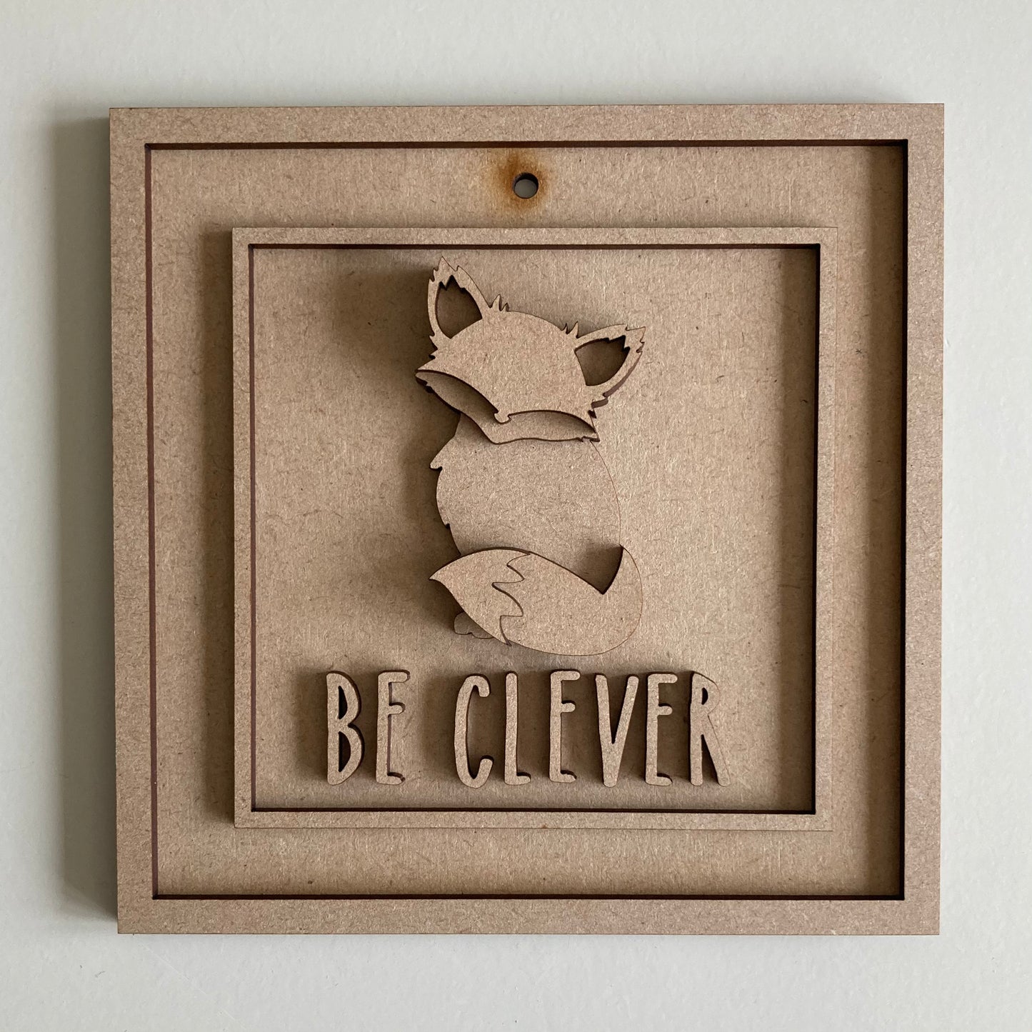 15cm Be Clever Fox Sign