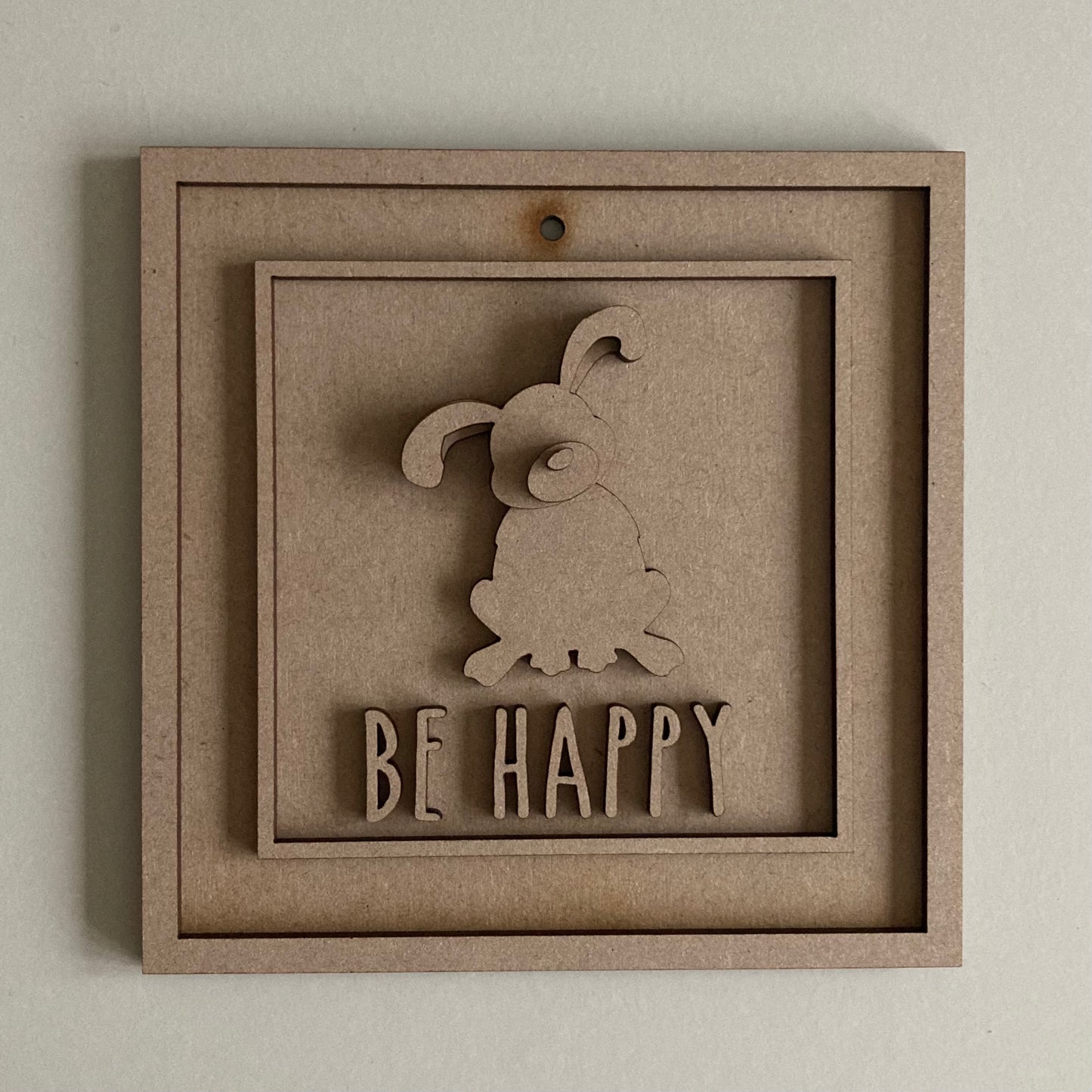 15cm Be Happy Bunny Sign