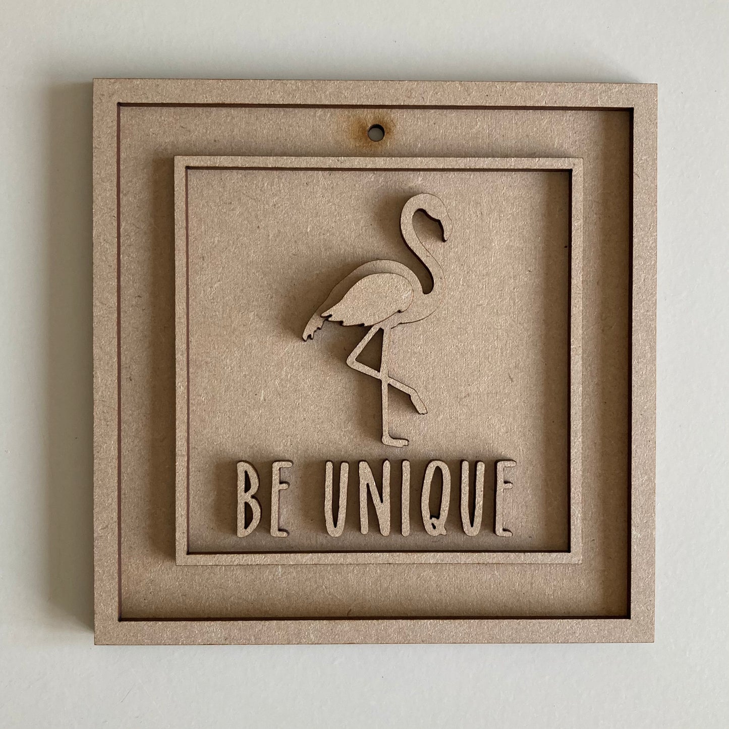 15cm Be Unique Flamingo Sign