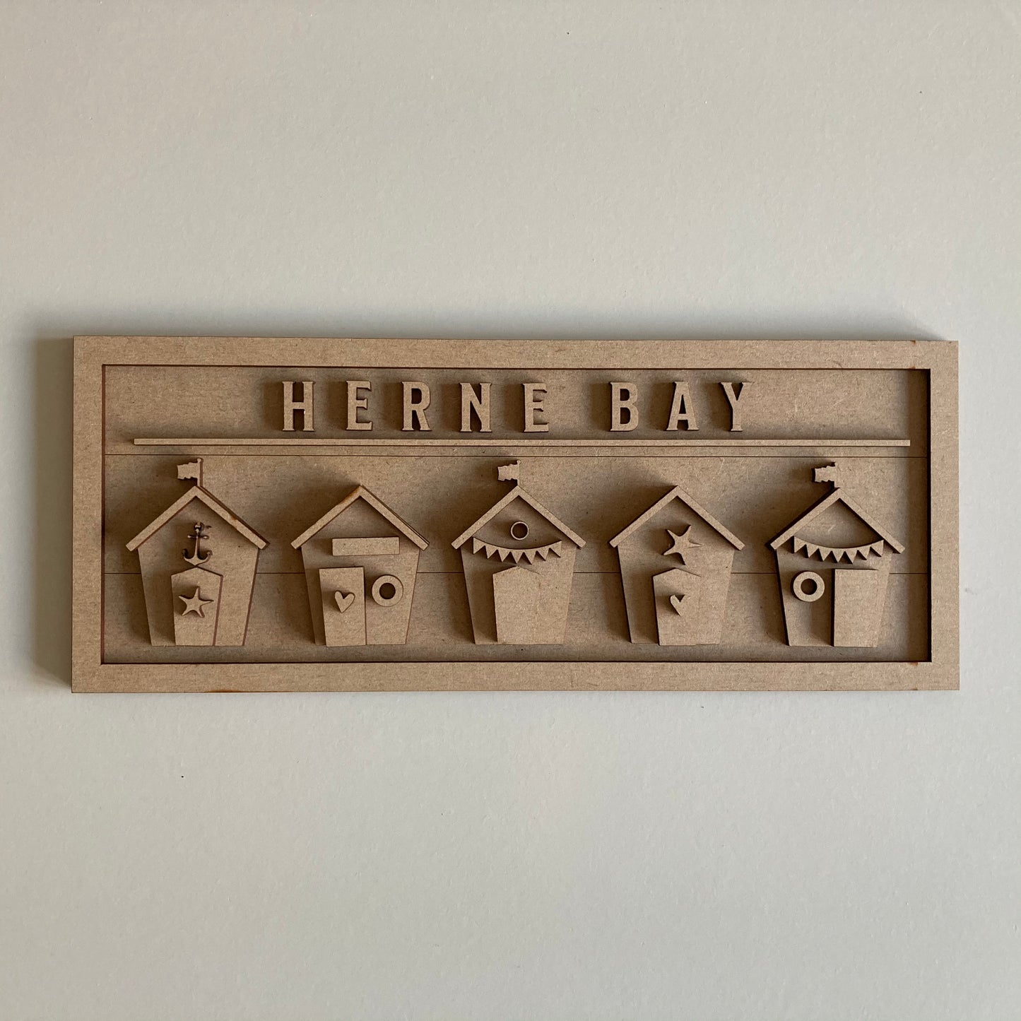 30cm Beach Huts Sign