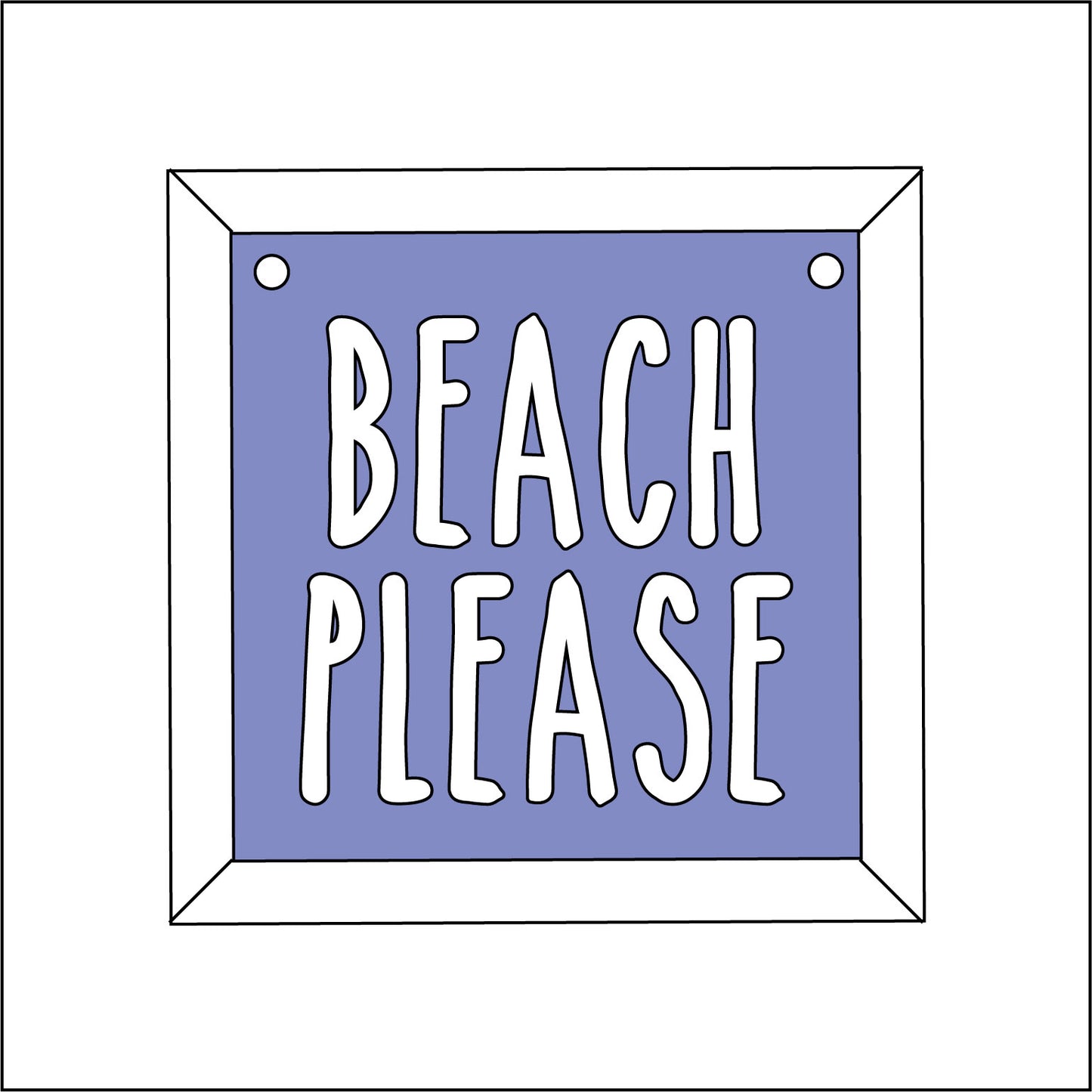 9cm Beach Please Mini Frame