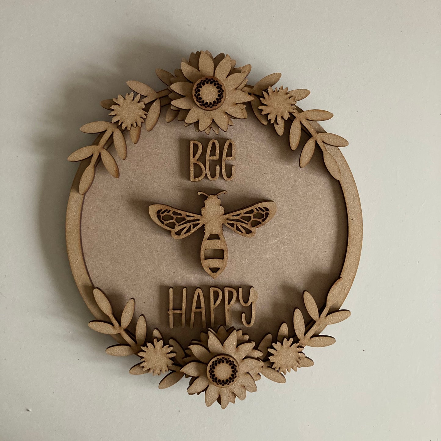 20cm Bee Happy Sign