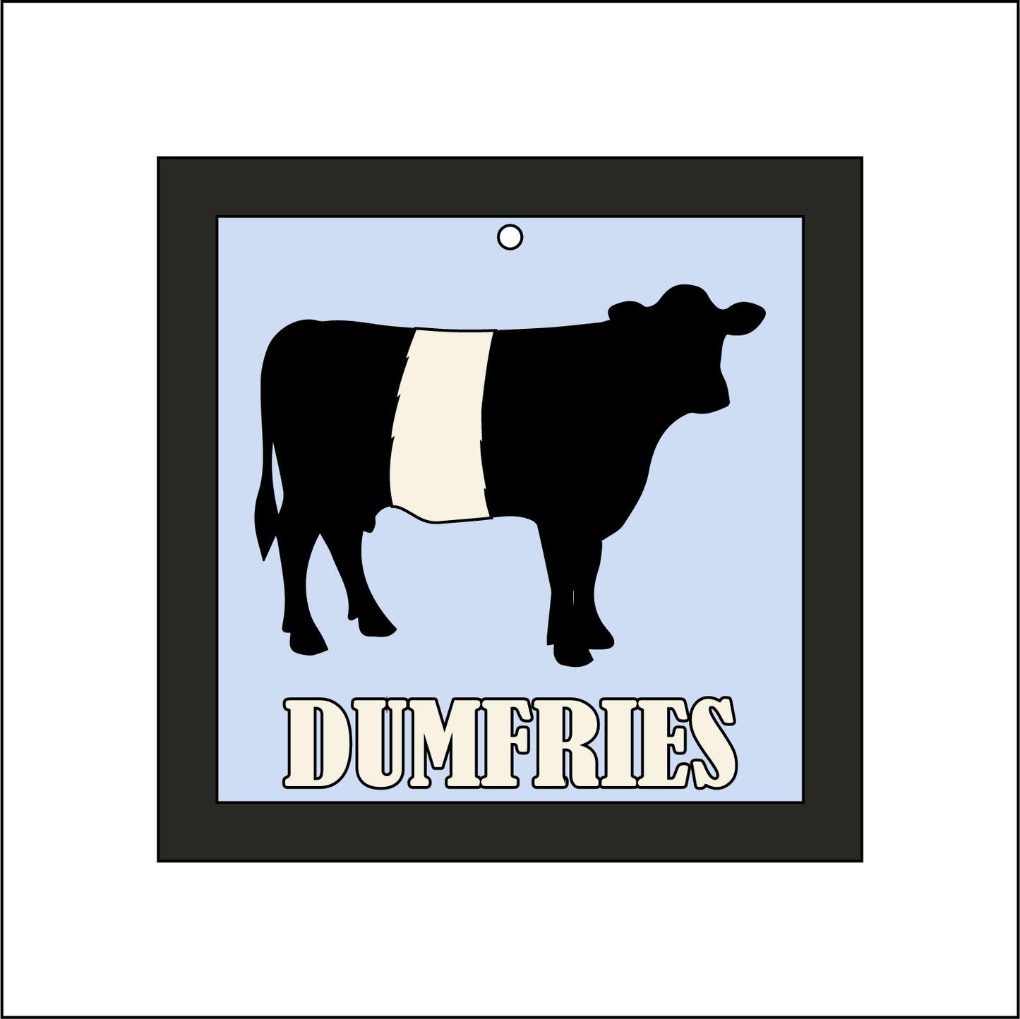 10cm Belted Cow Dumfries Mini Frame