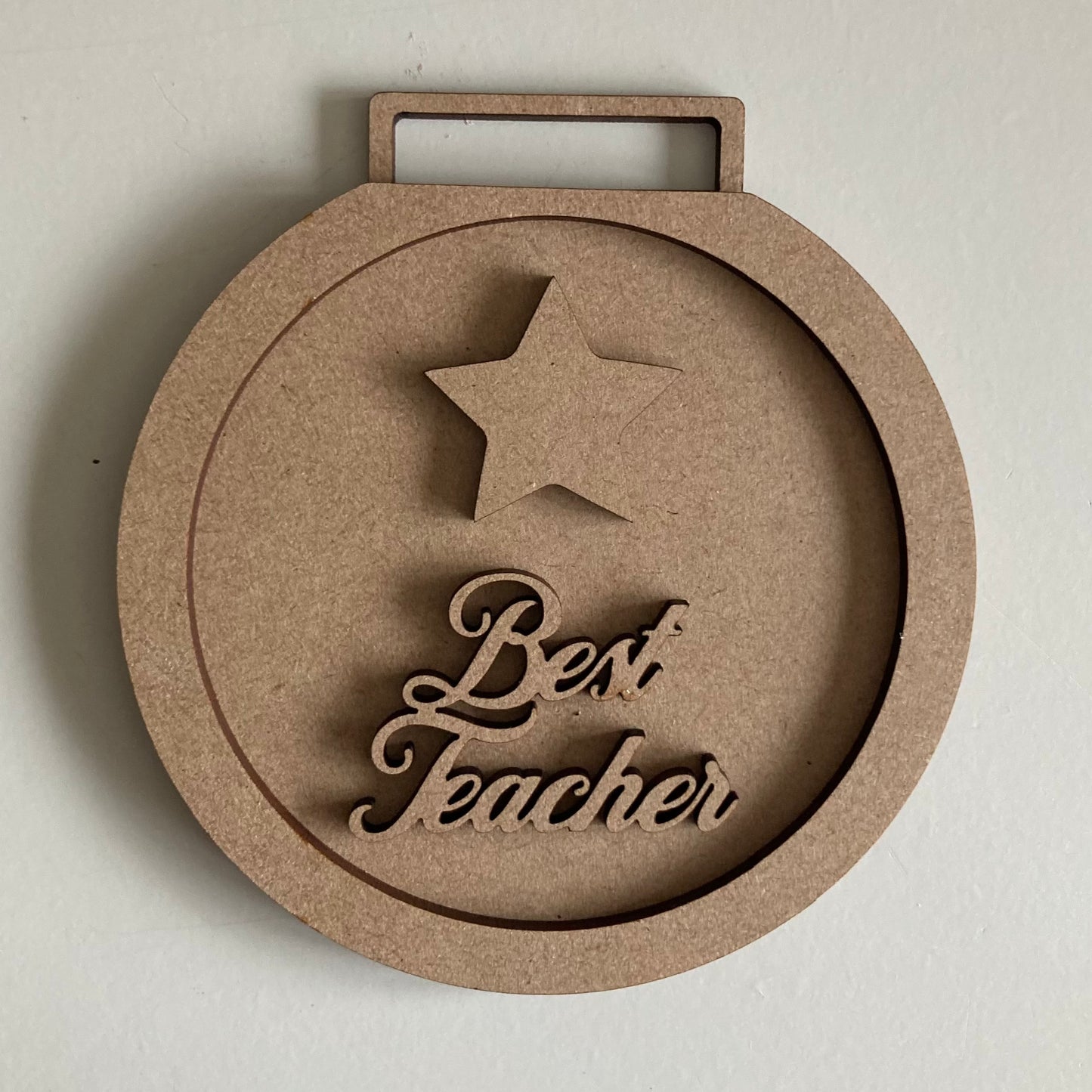10cm Best Teacher Star Medal Decoration