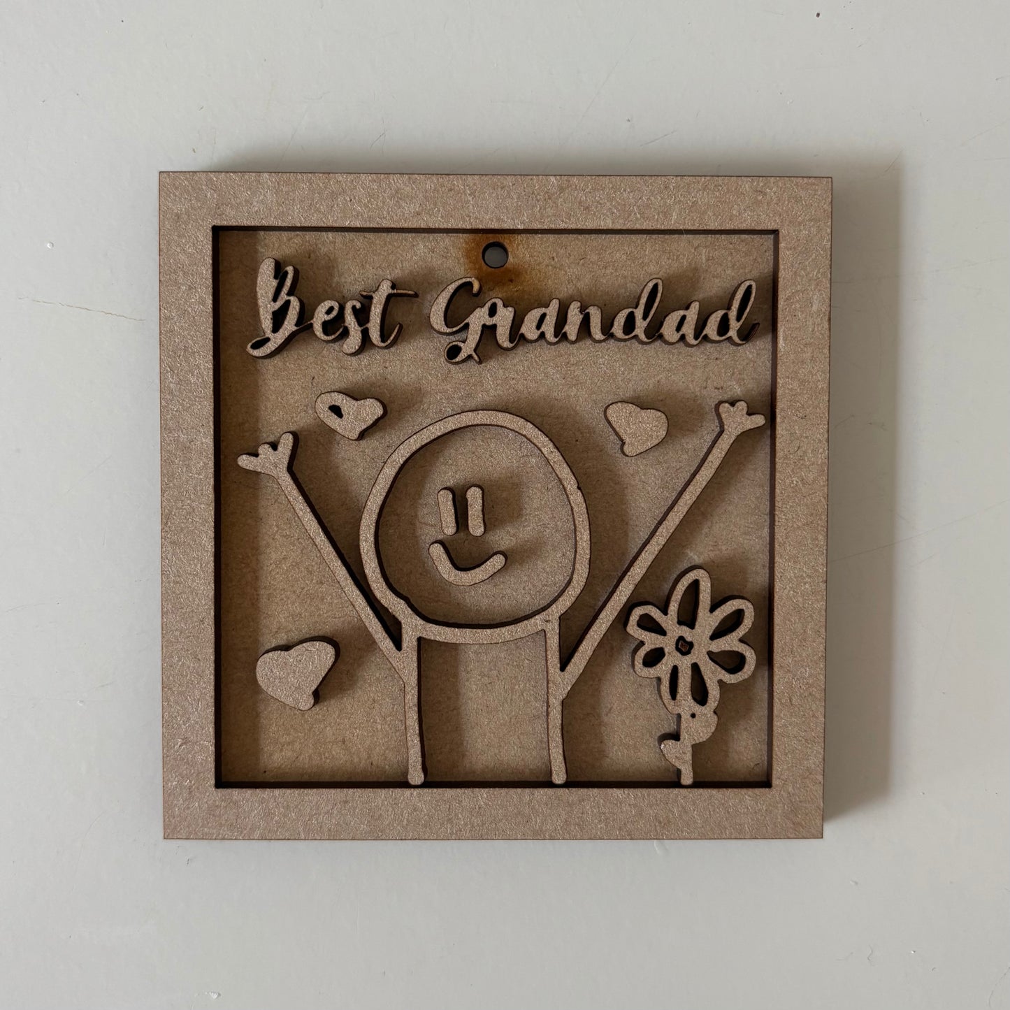 9cm Best Daddy Stick Figure Mini Frame