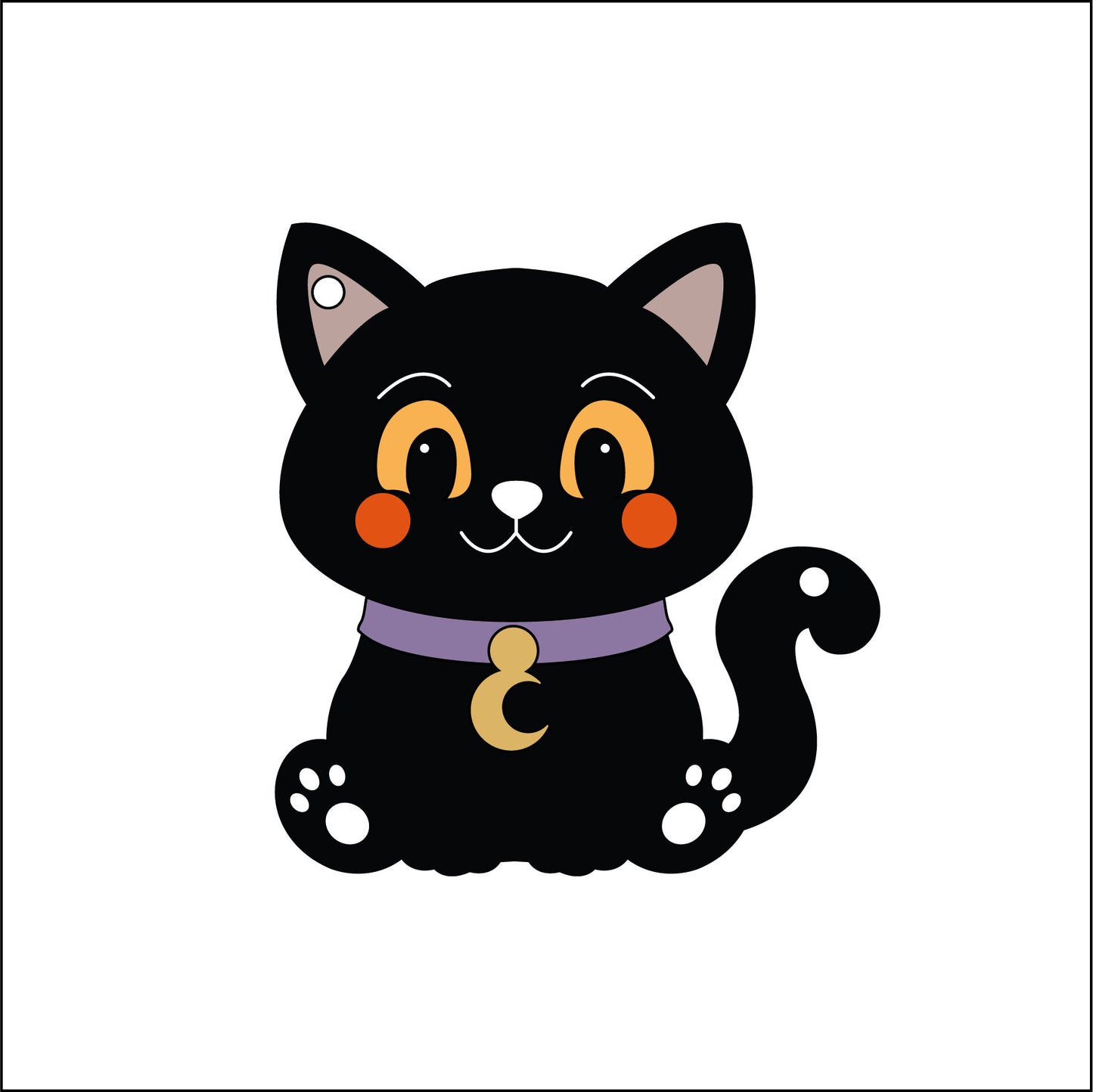 9cm Black Cat Decoration