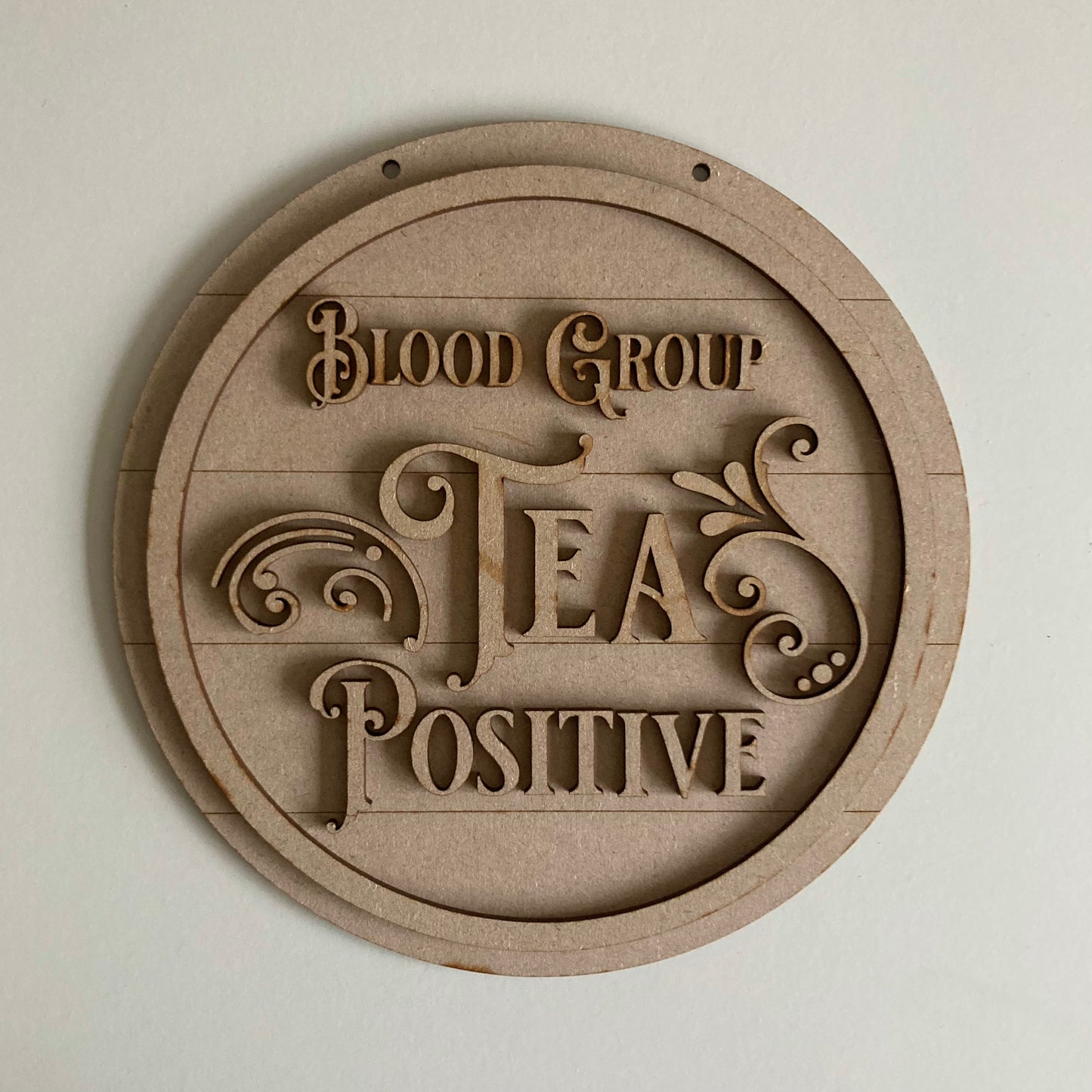 20cm Blood Type Tea Positive Sign