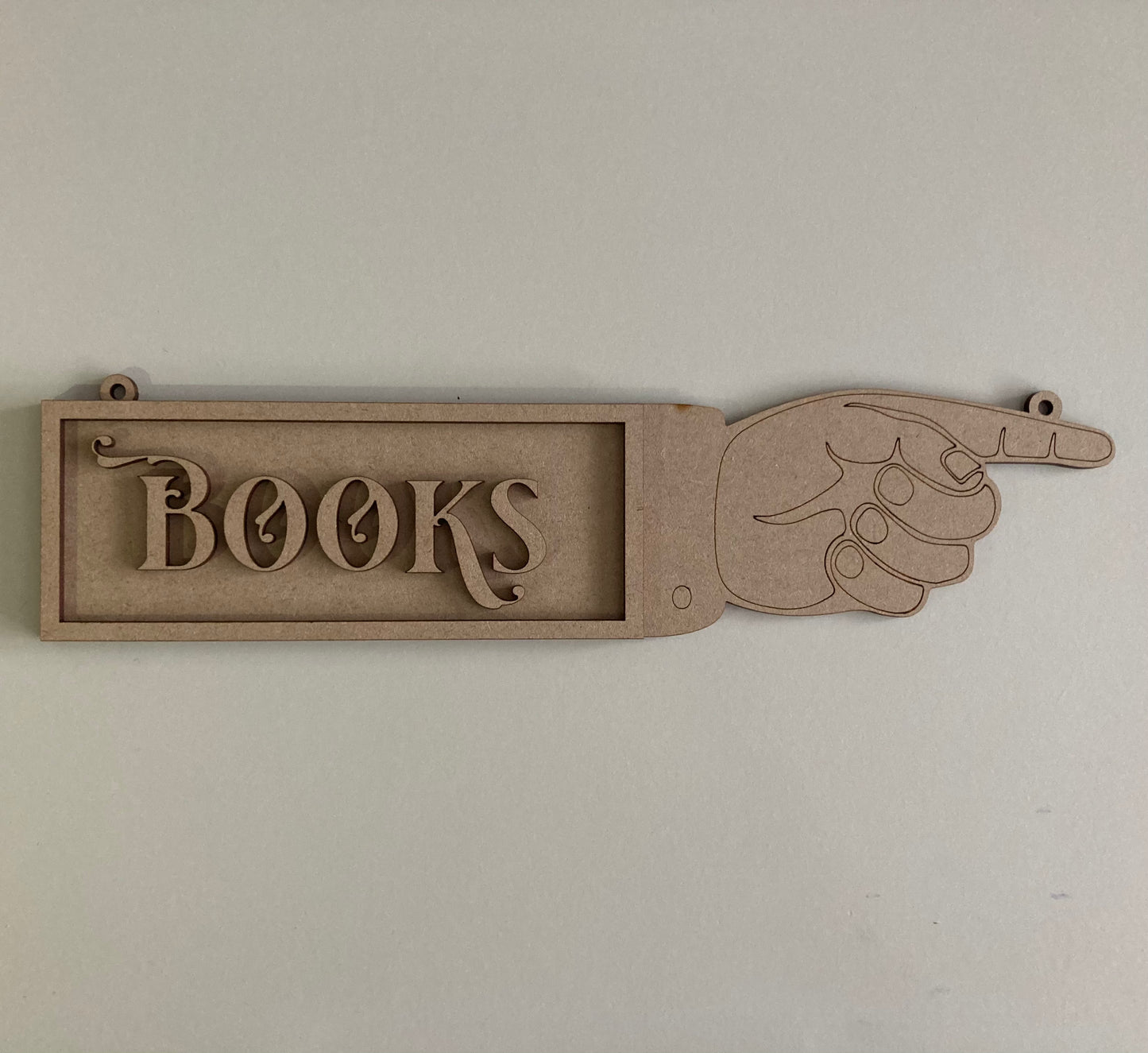 30cm Books Direction Sign