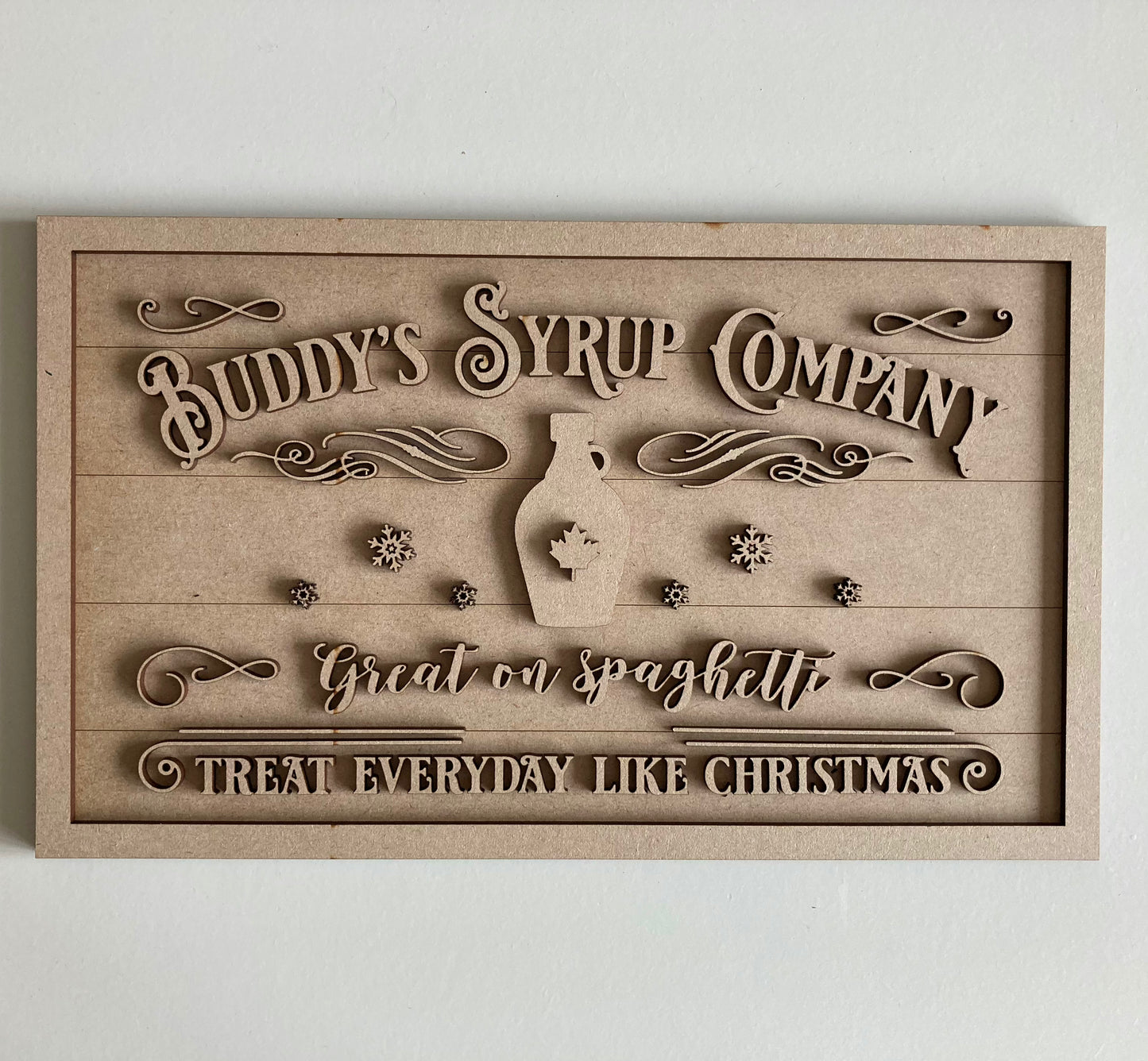 30cm Buddy's Syrup Company Sign