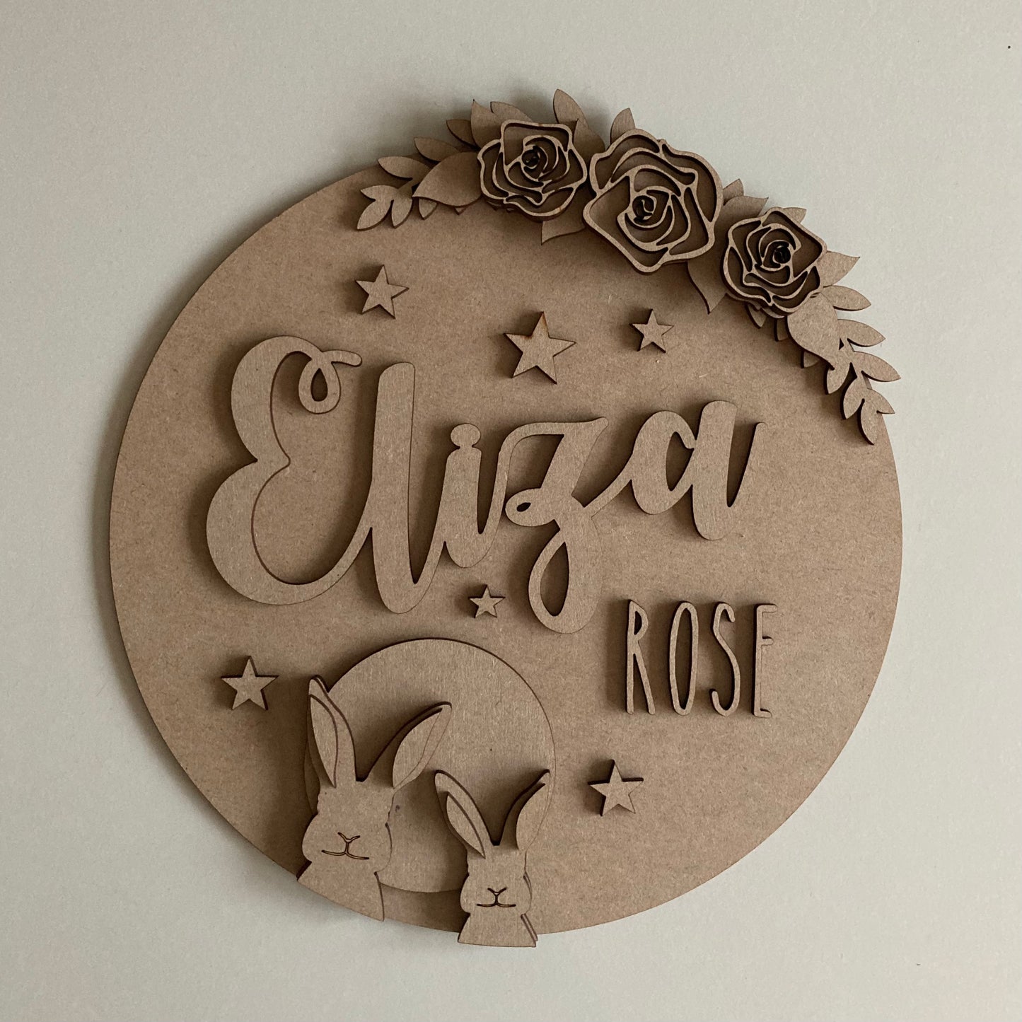 25cm Bunnies Personalised Sign