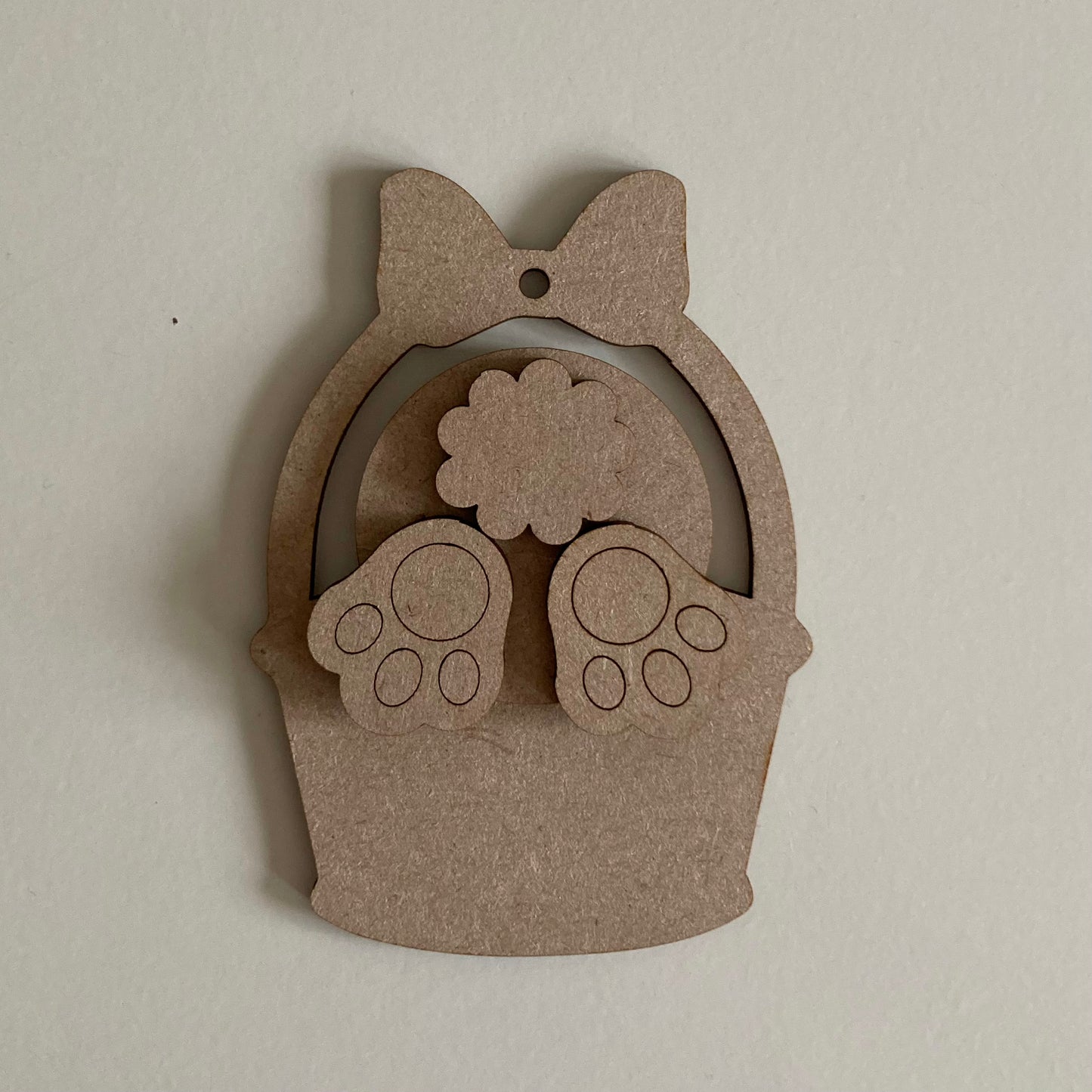 10cm Bunny Bottom In A Basket Decoration