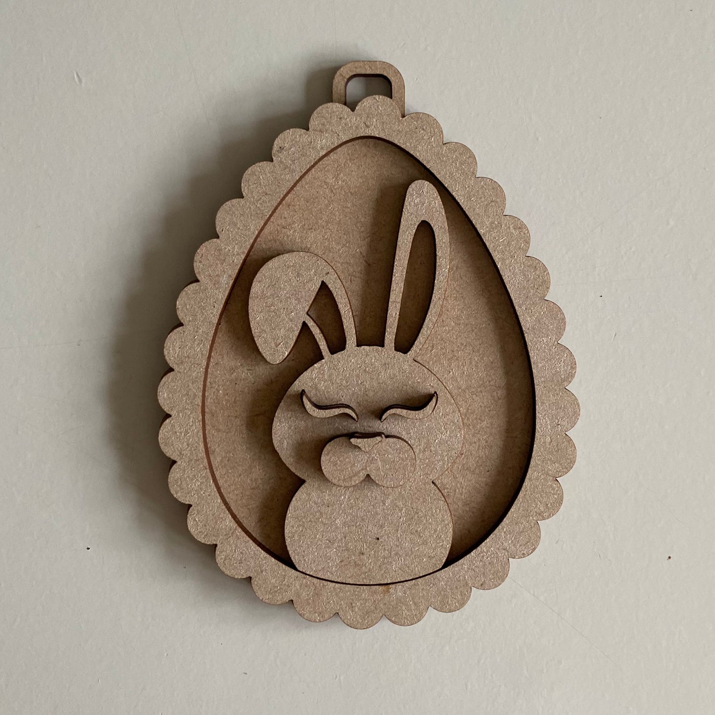 13cm Bunny Scalloped Egg Bauble