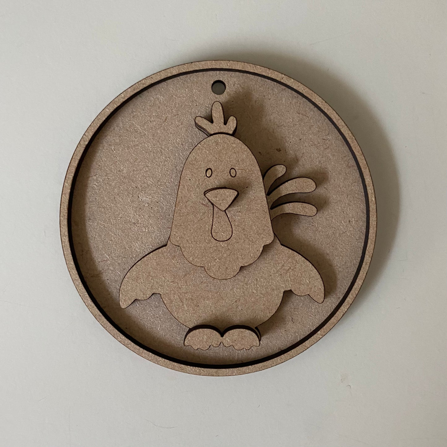 10cm Chicken Round Bauble