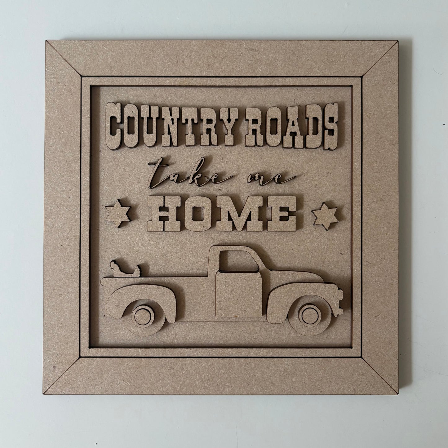 19cm Country Roads Take Me Home Sign