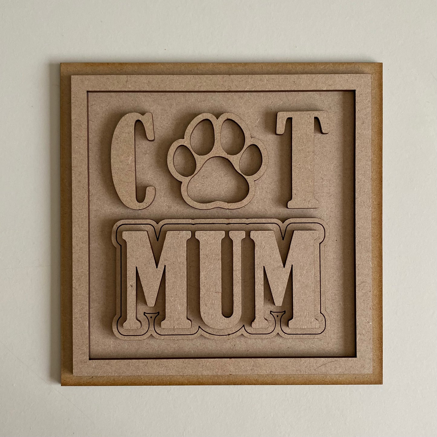 19cm Cat Mum Sign