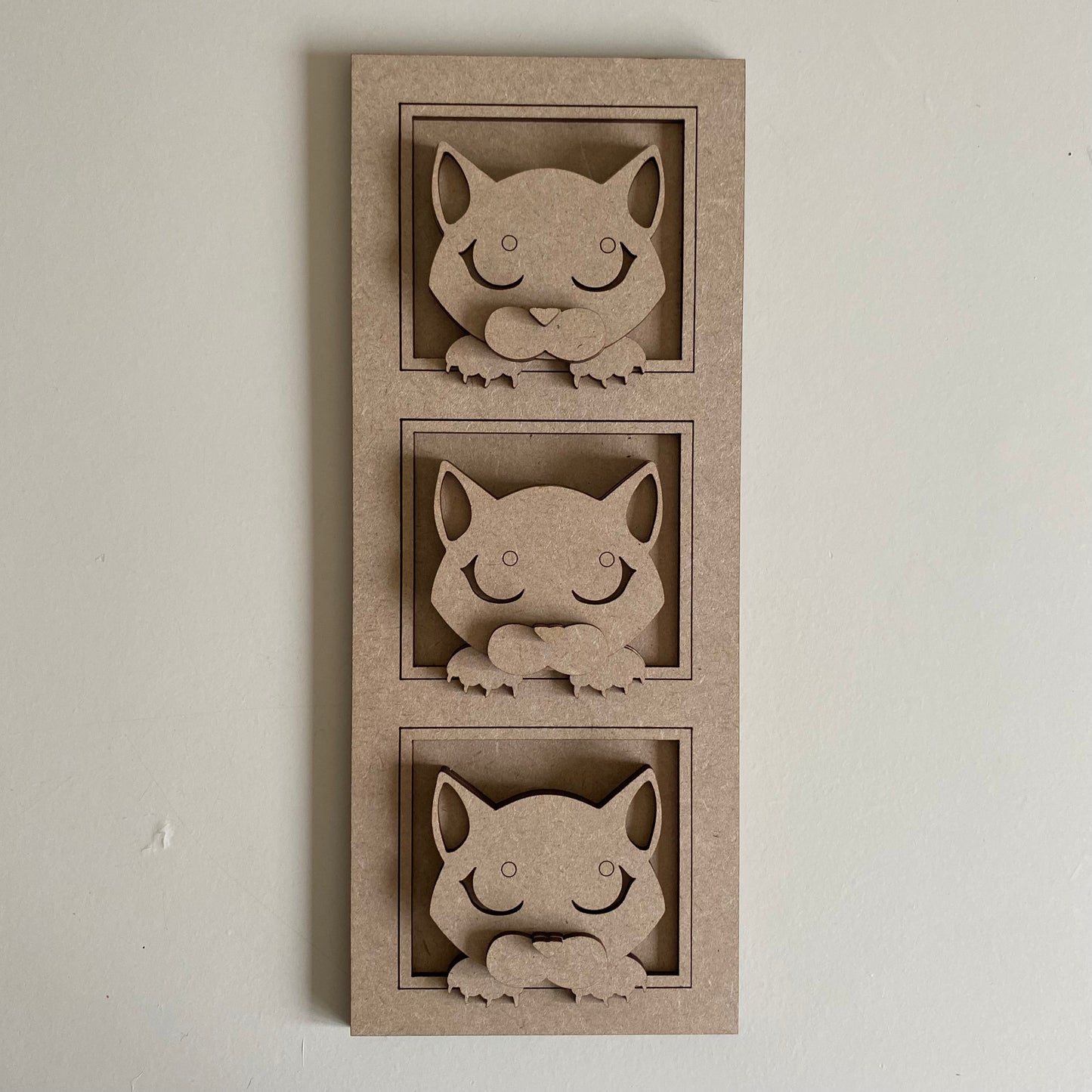 30cm Cat Triple Frame Sign