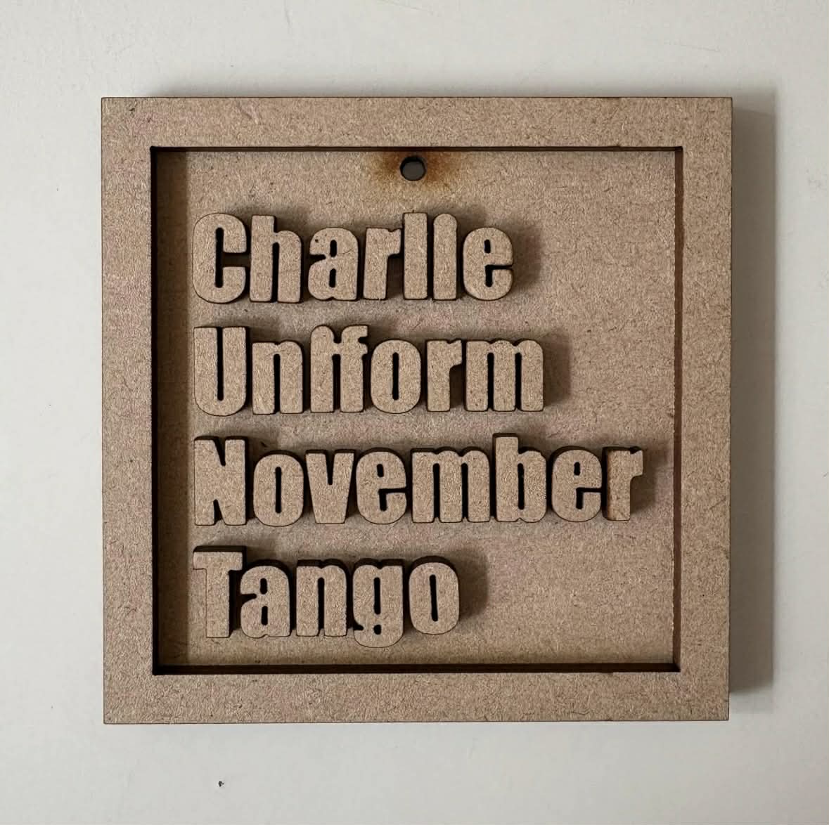 9cm Charlie Uniform November Tango Mini Frame