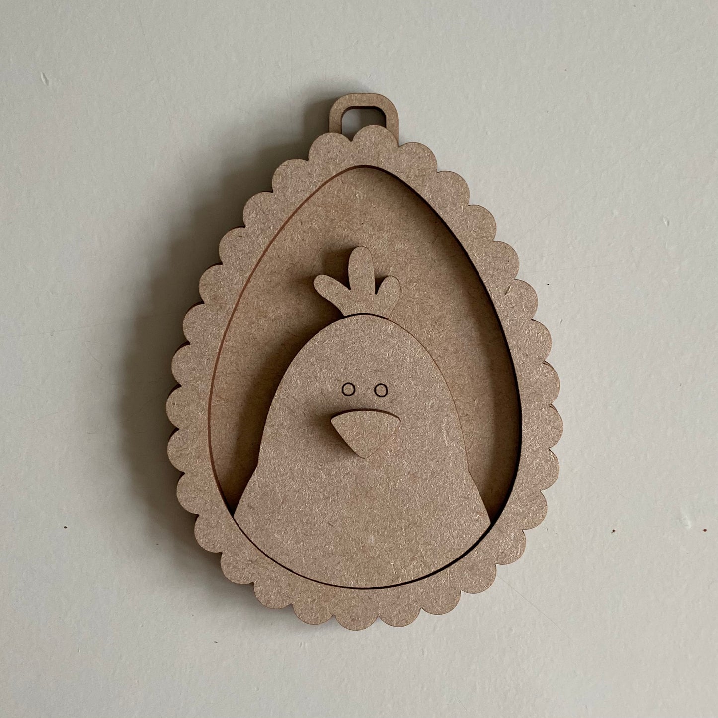 13cm Chicken Scalloped Egg Bauble