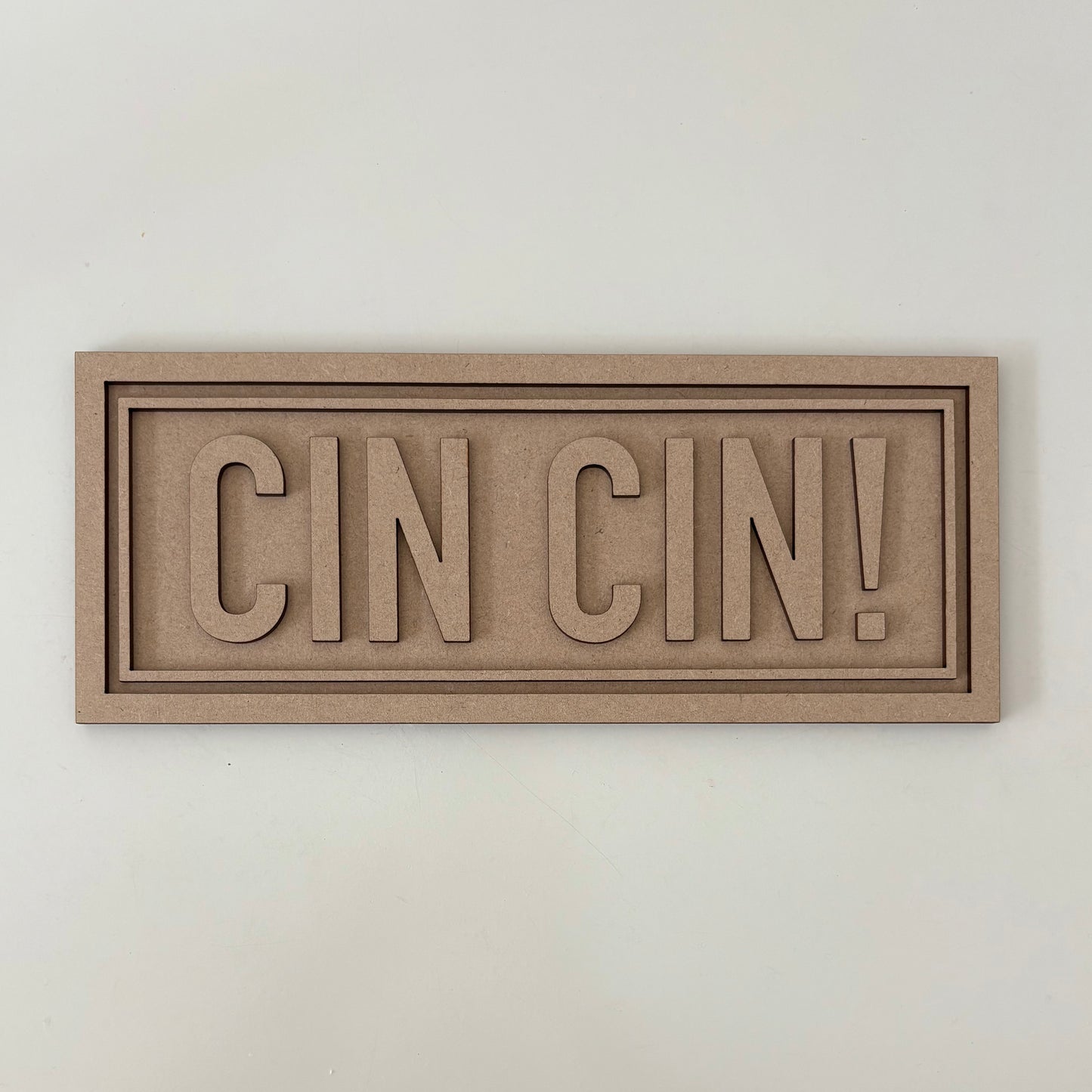 30cm Cin Cin Rectangle Sign