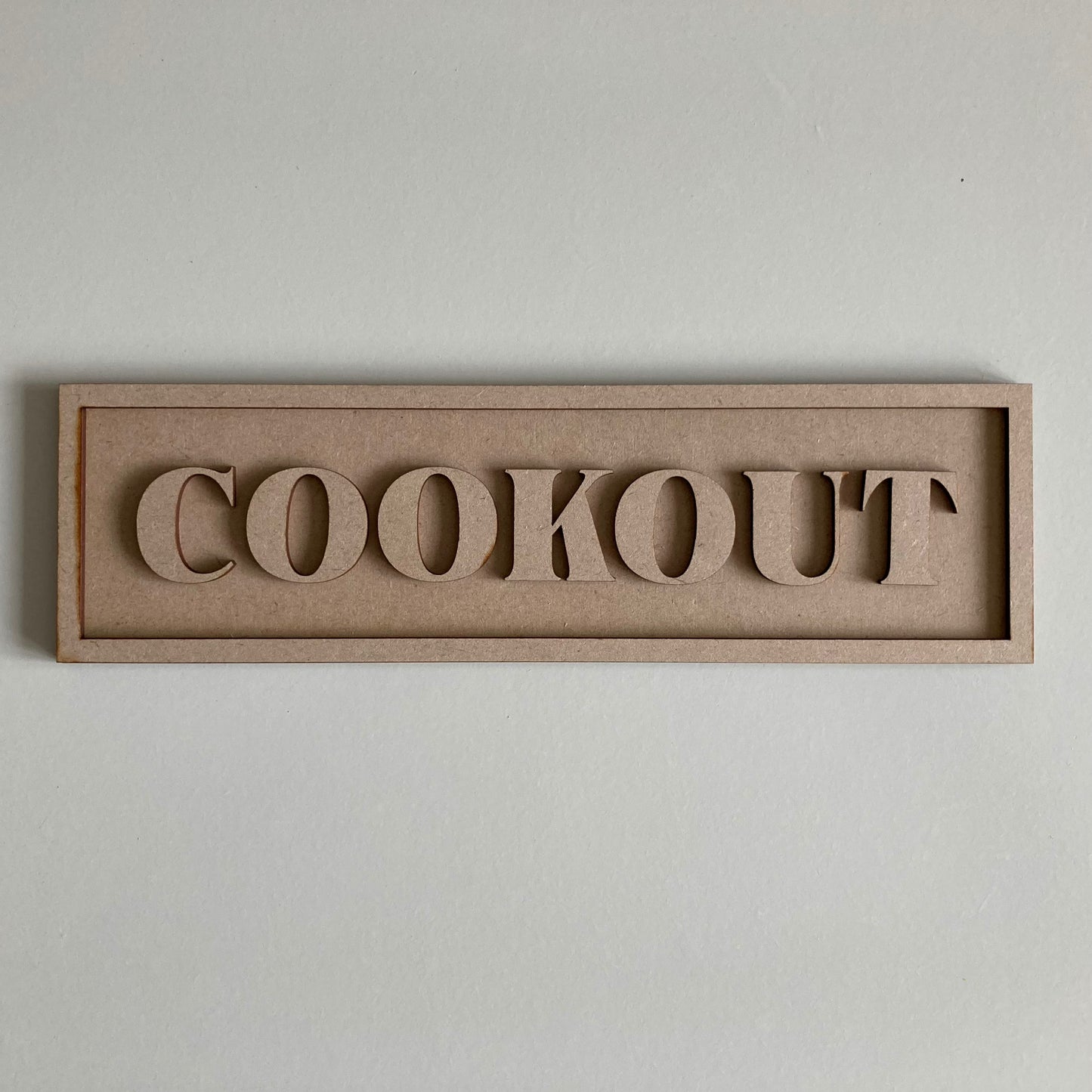 30cm Cookout Rectangle Sign