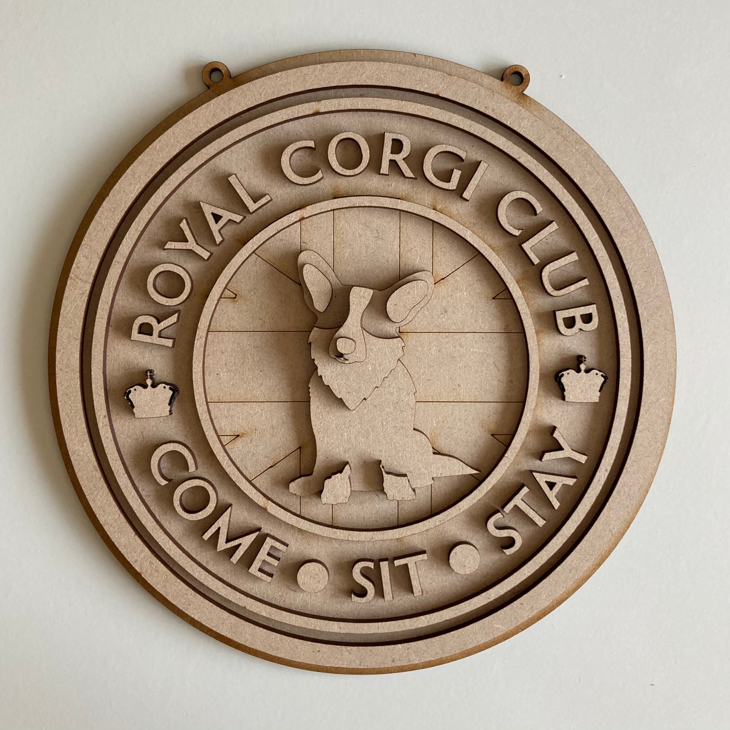 20cm Royal Corgi Club Sign