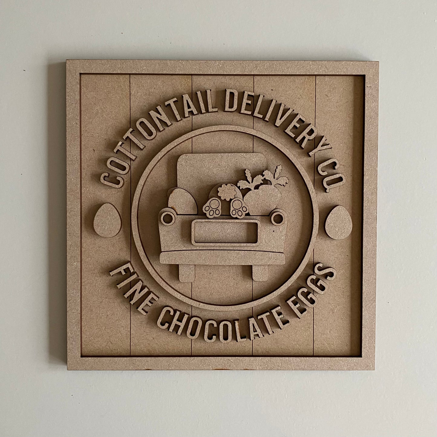 19cm Cottontail Delivery Co Sign